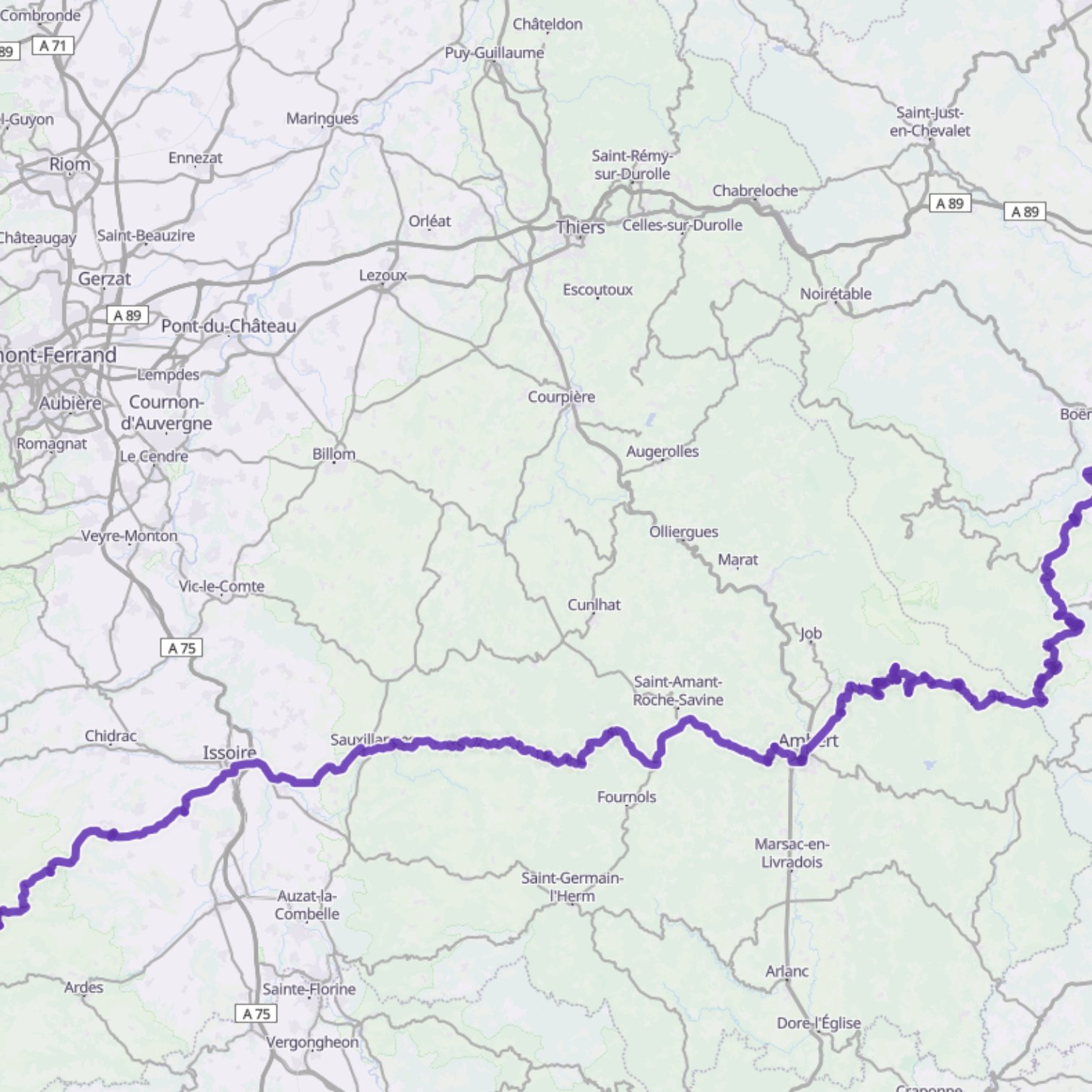 Map itinerary
