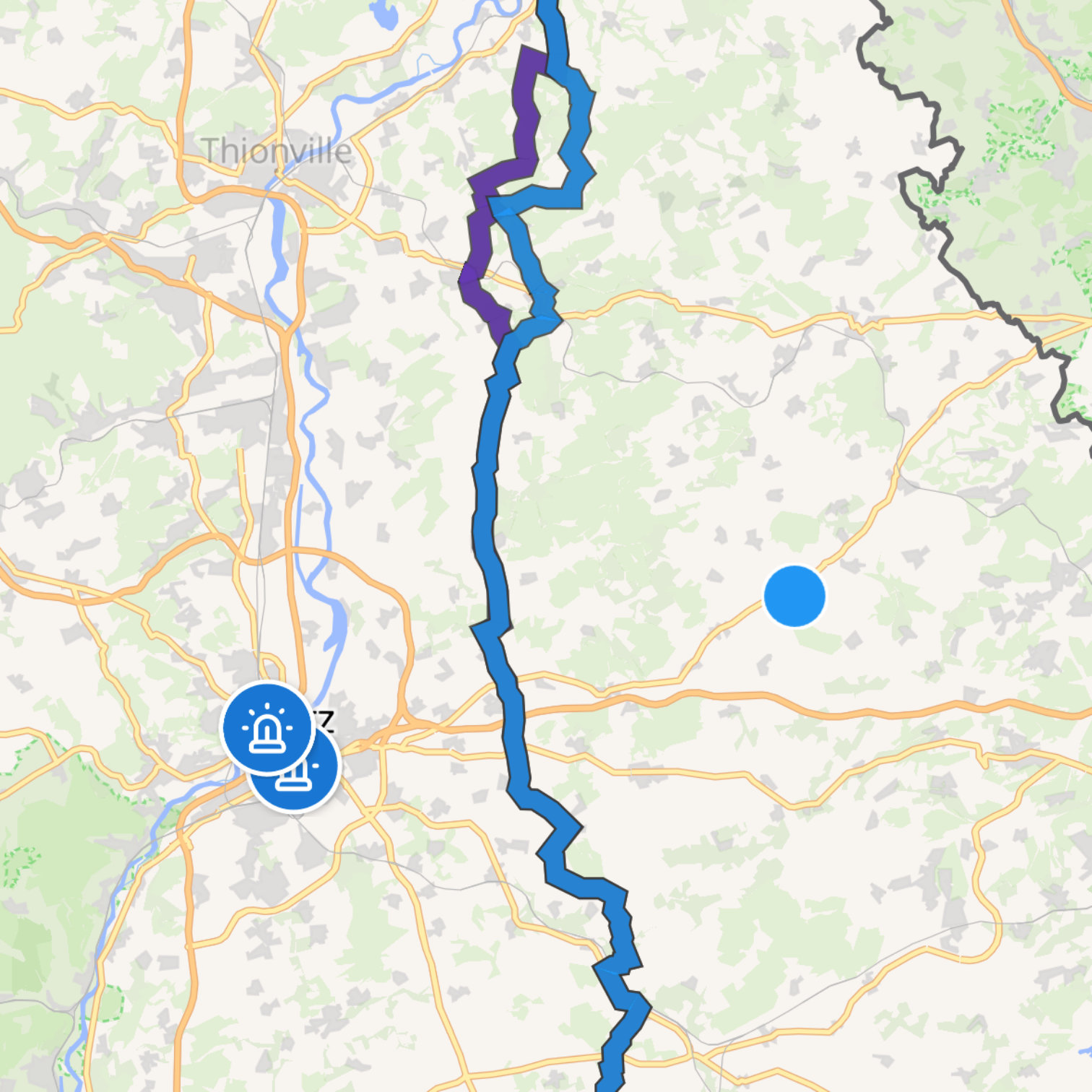 Map itinerary