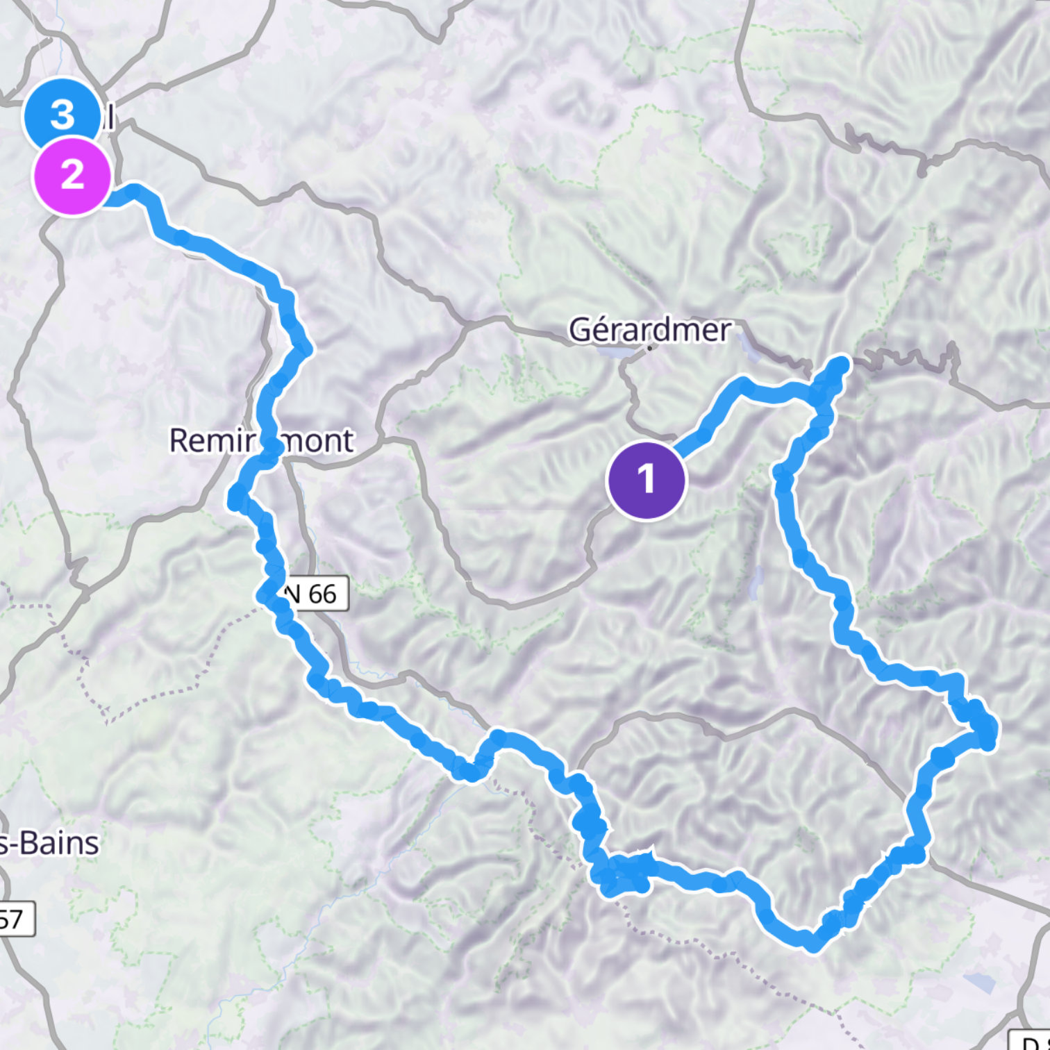 Map itinerary