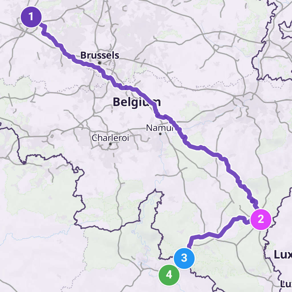Map itinerary