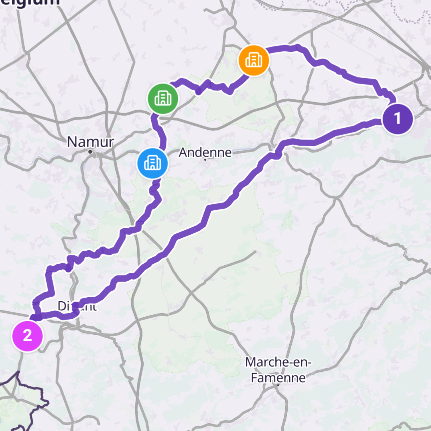 Map itinerary