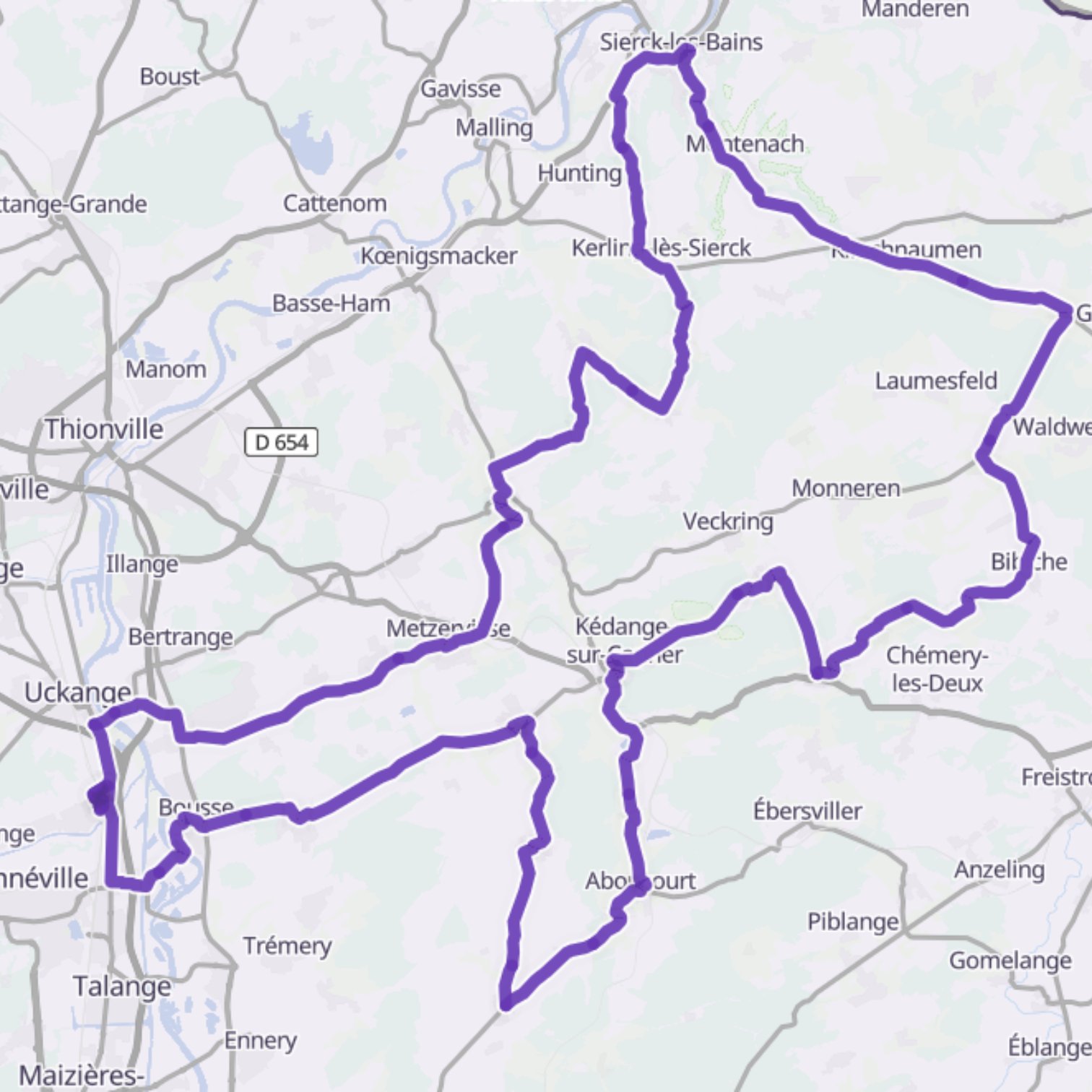 Map itinerary