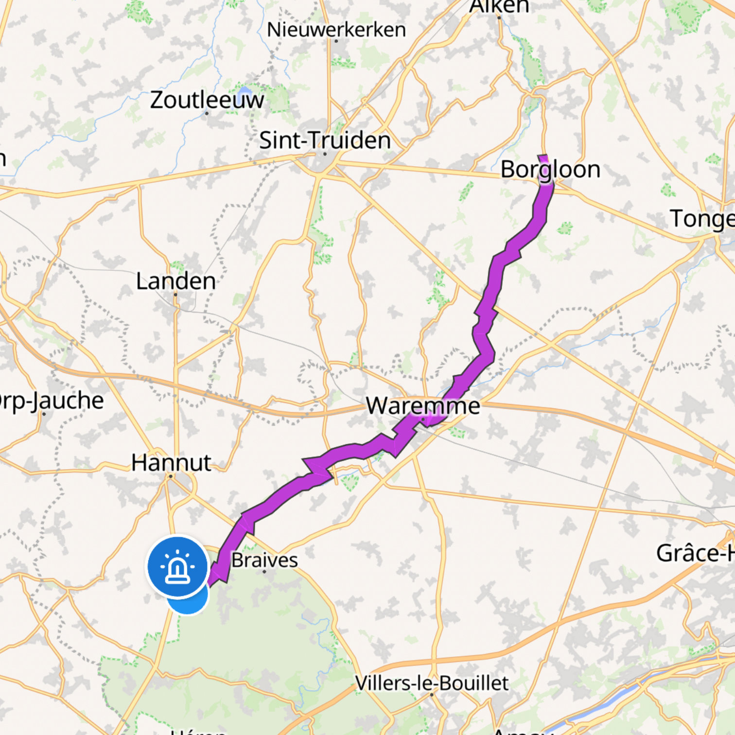 Map itinerary