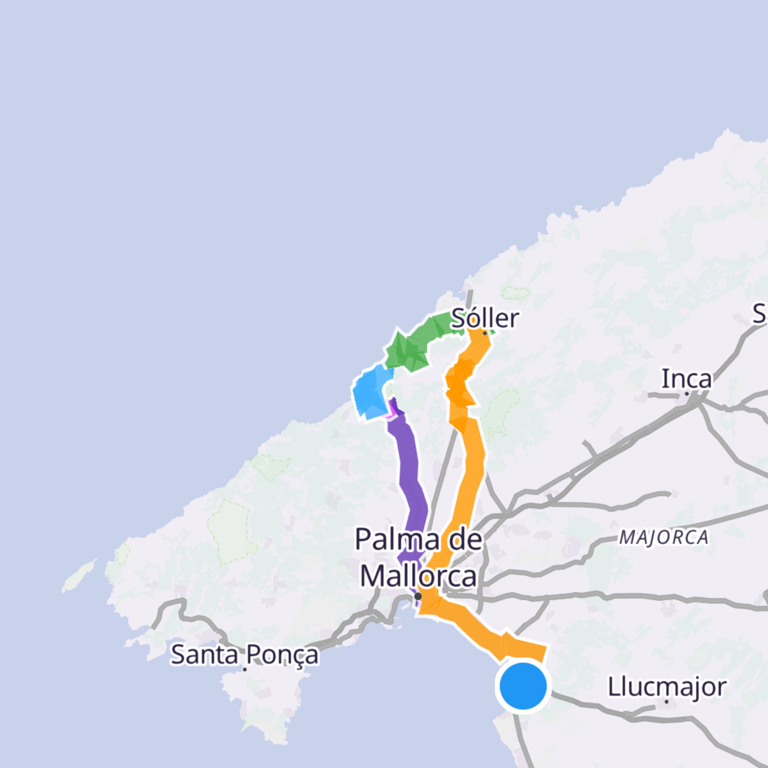 Map itinerary