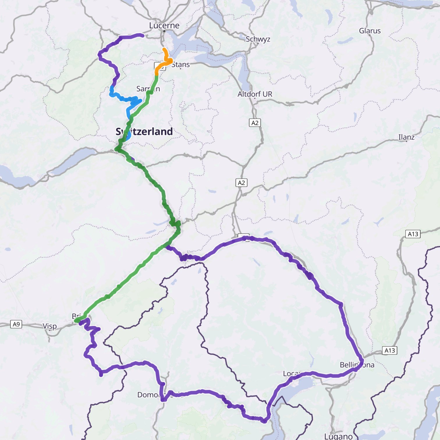 Map itinerary