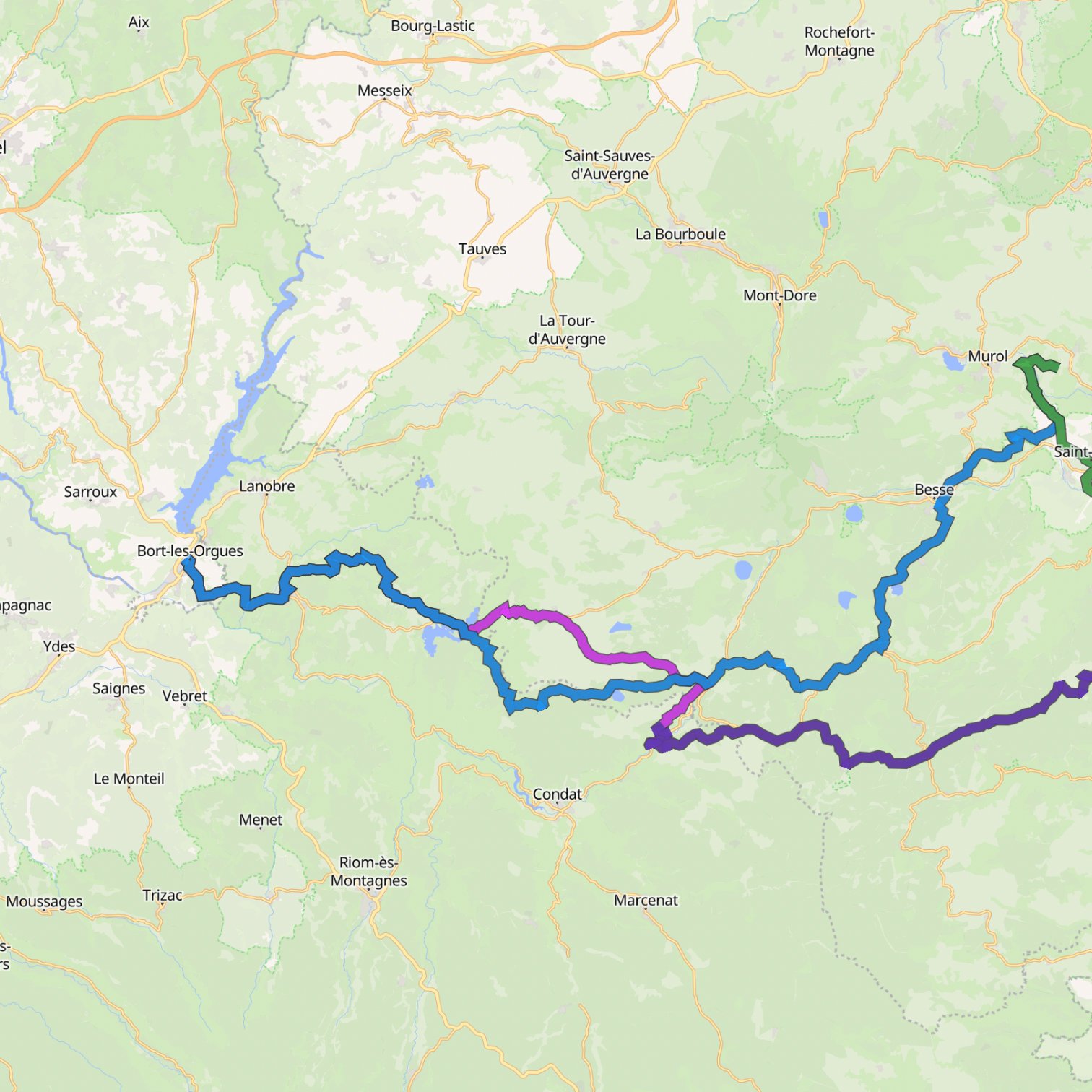 Map itinerary