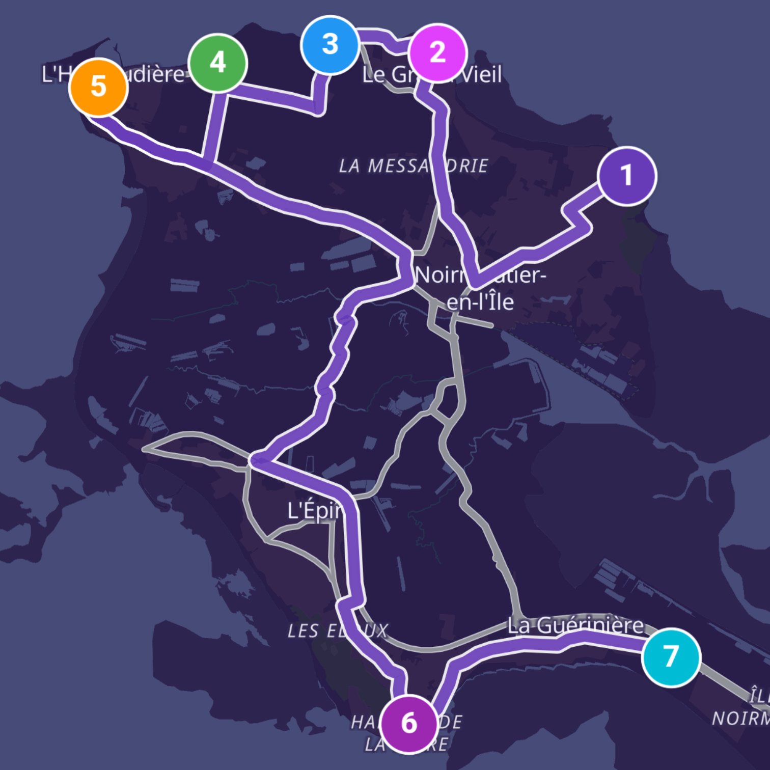 Map itinerary