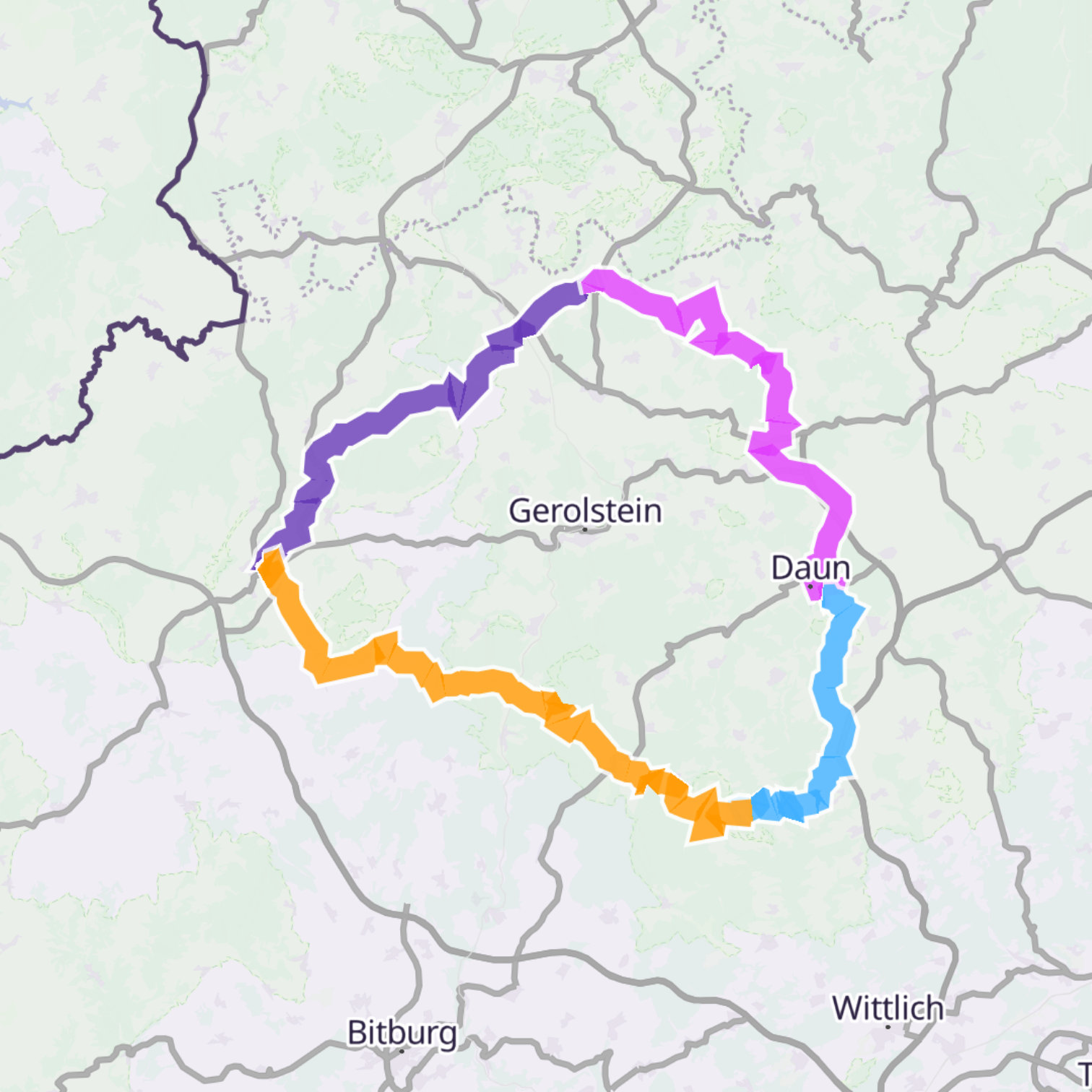 Map itinerary