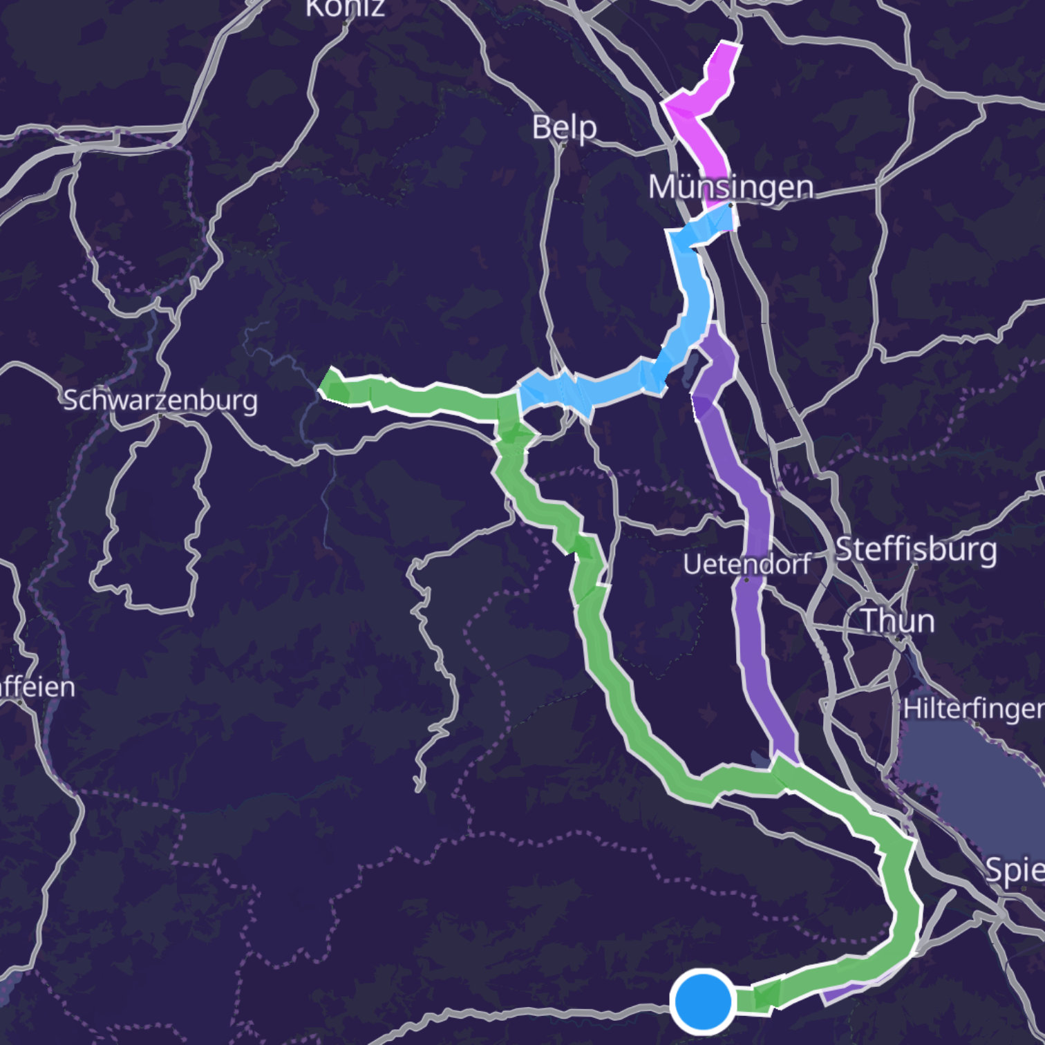 Map itinerary