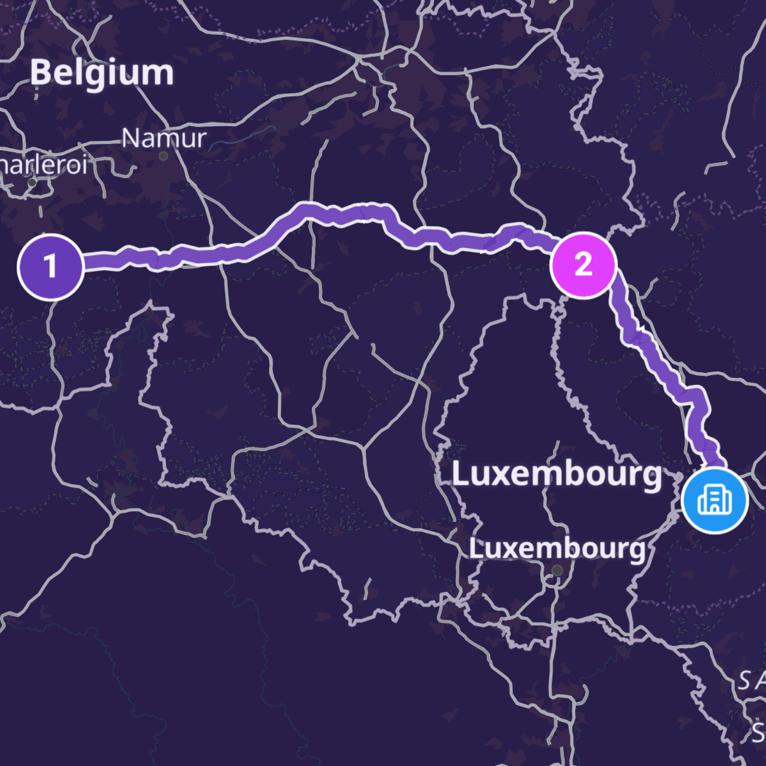 Map itinerary