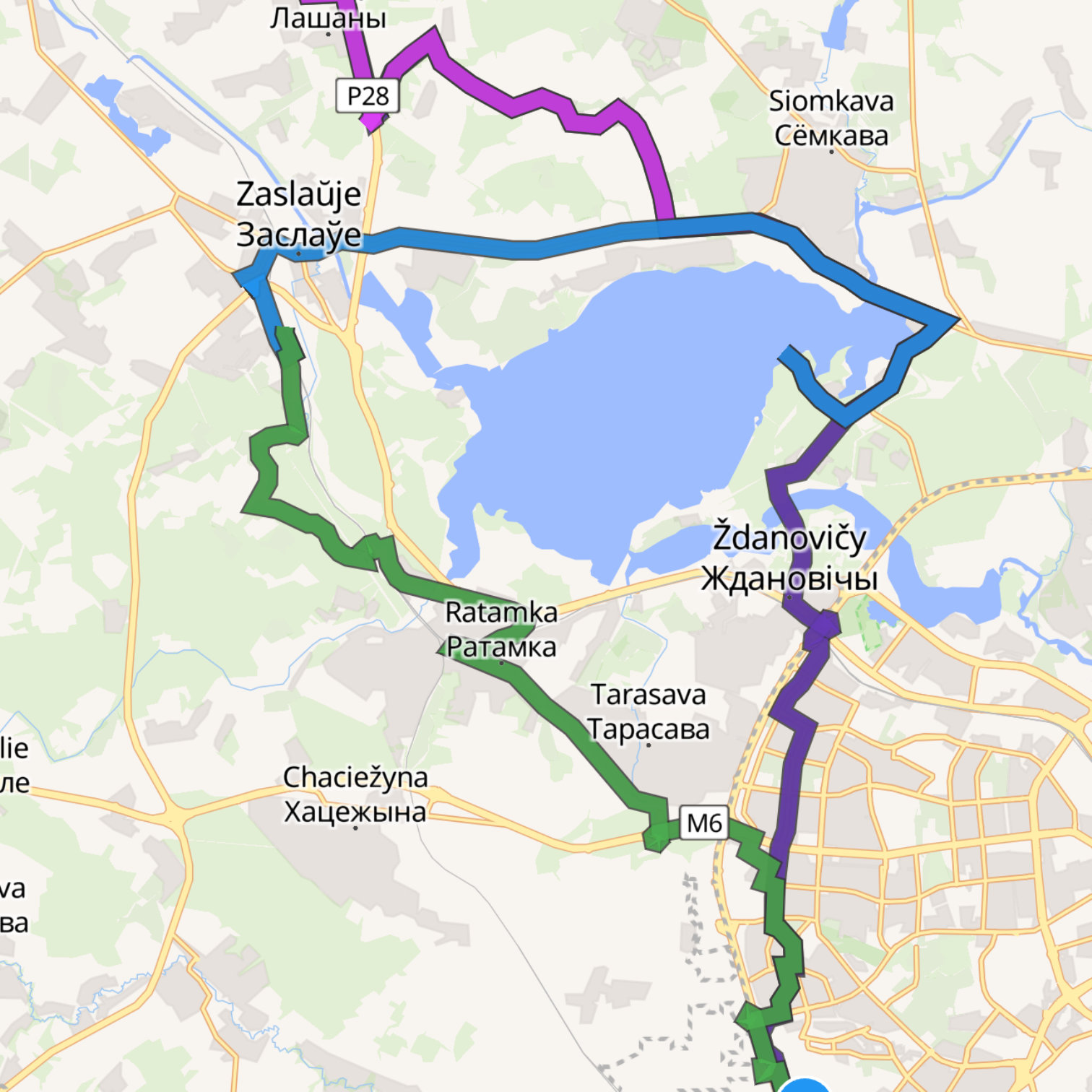 Map itinerary