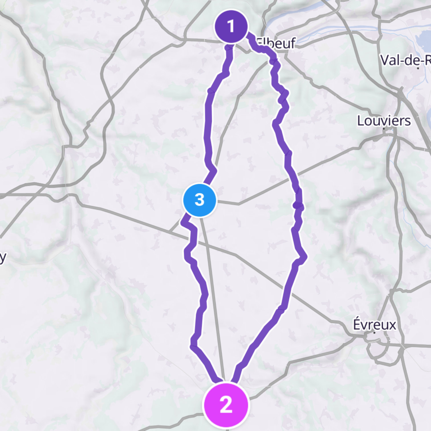 Map itinerary