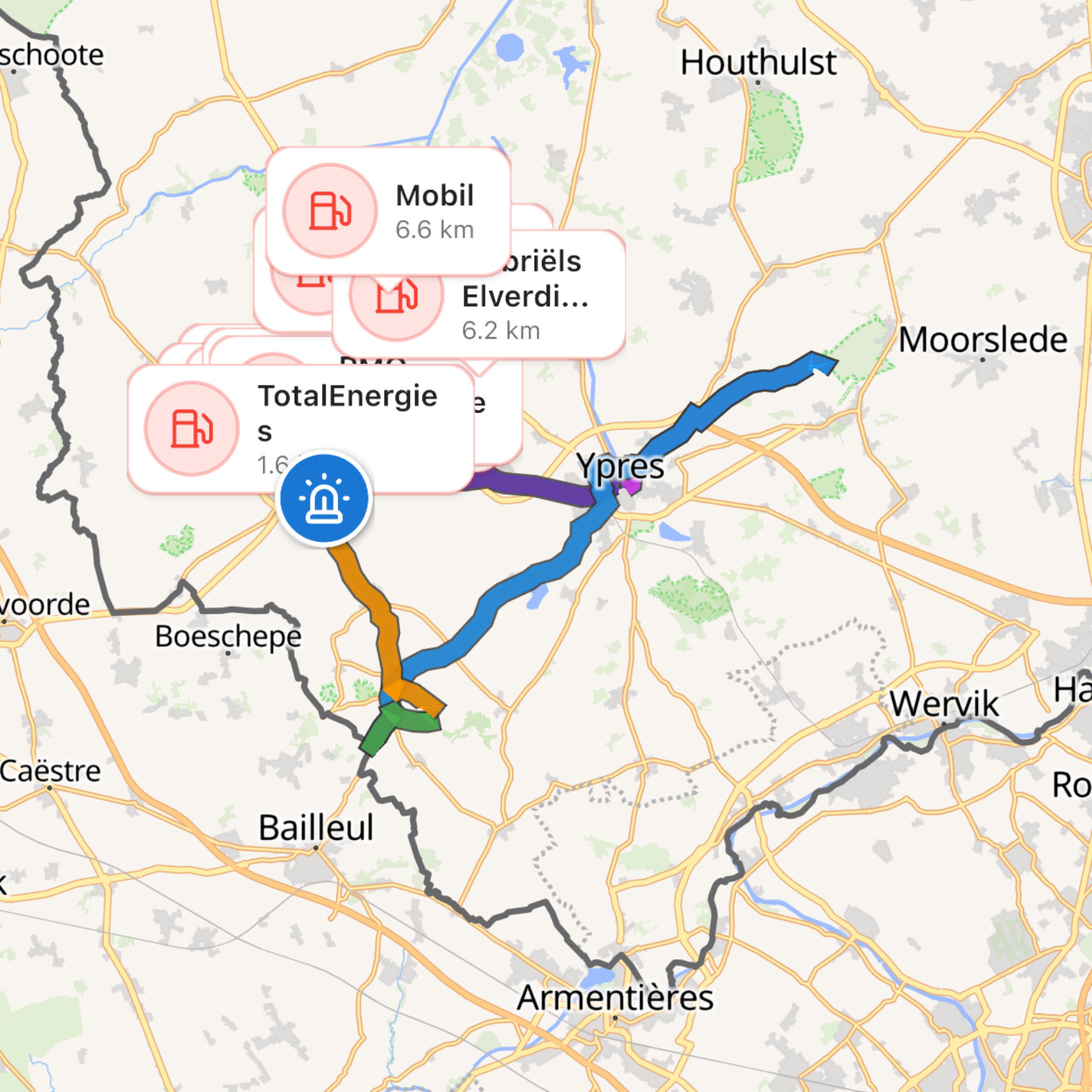 Map itinerary