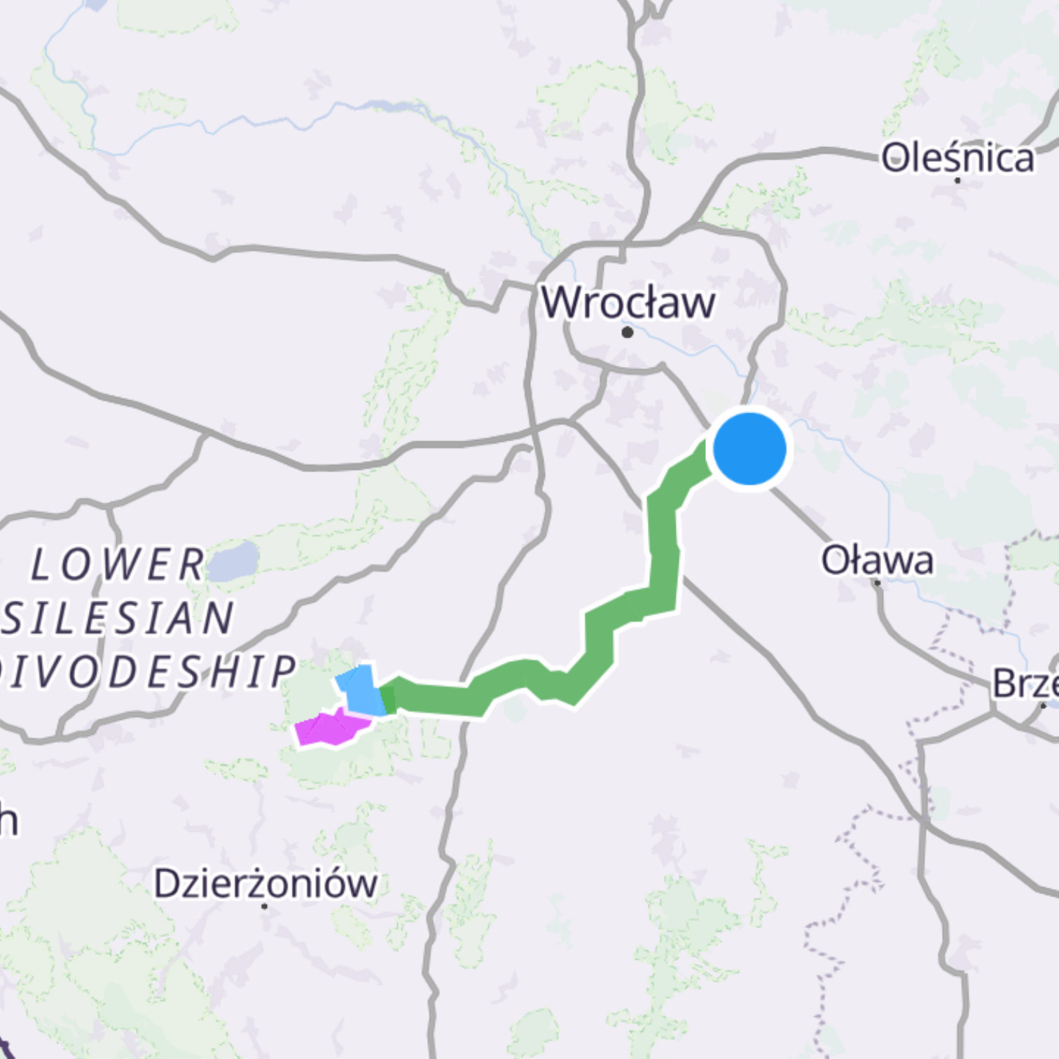 Map itinerary