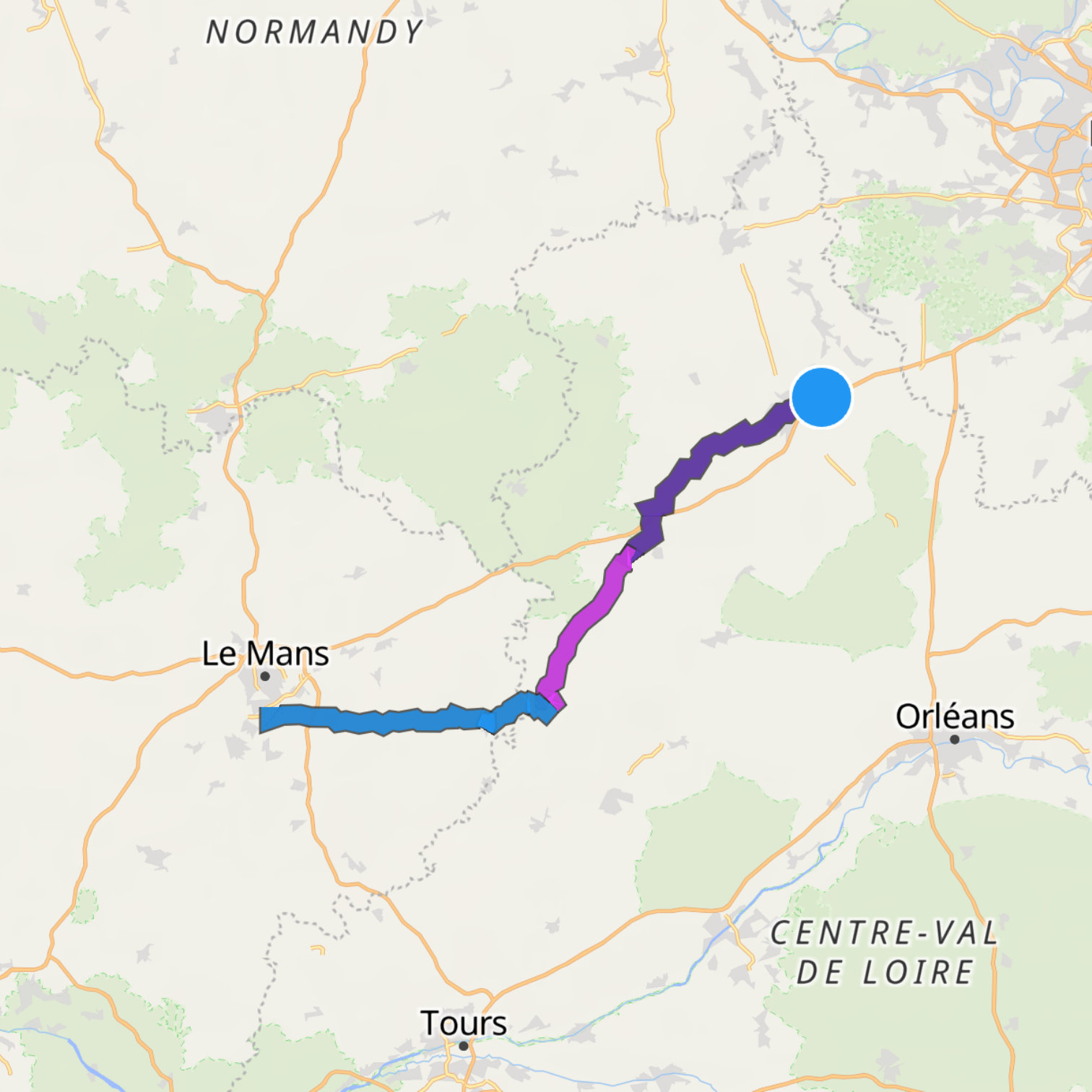 Map itinerary