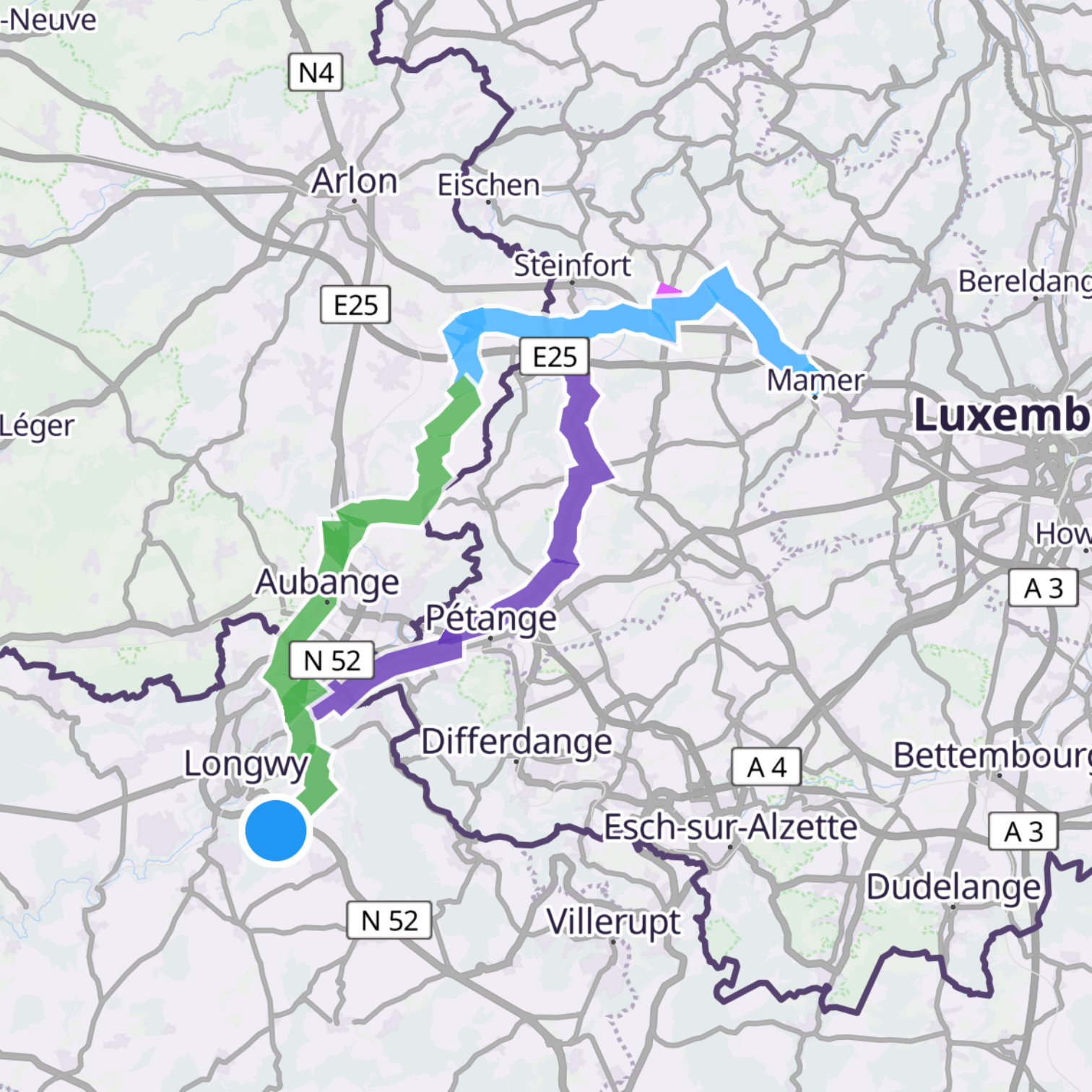 Map itinerary