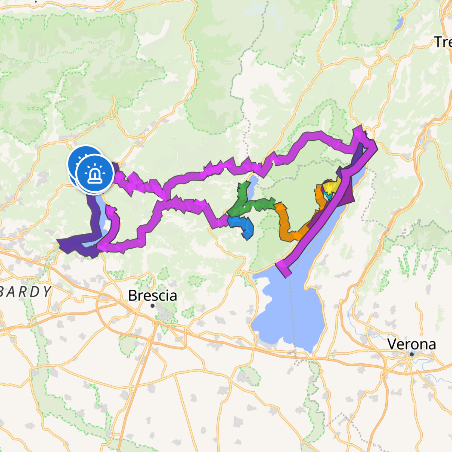 Map itinerary