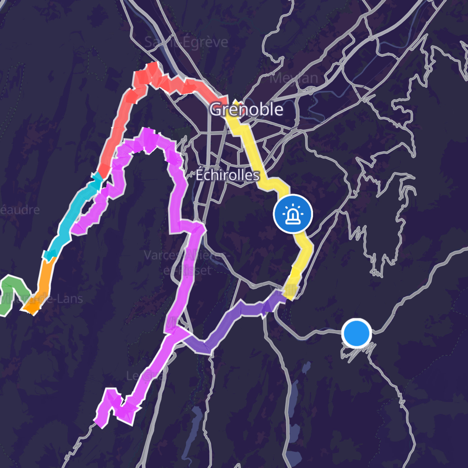Map itinerary