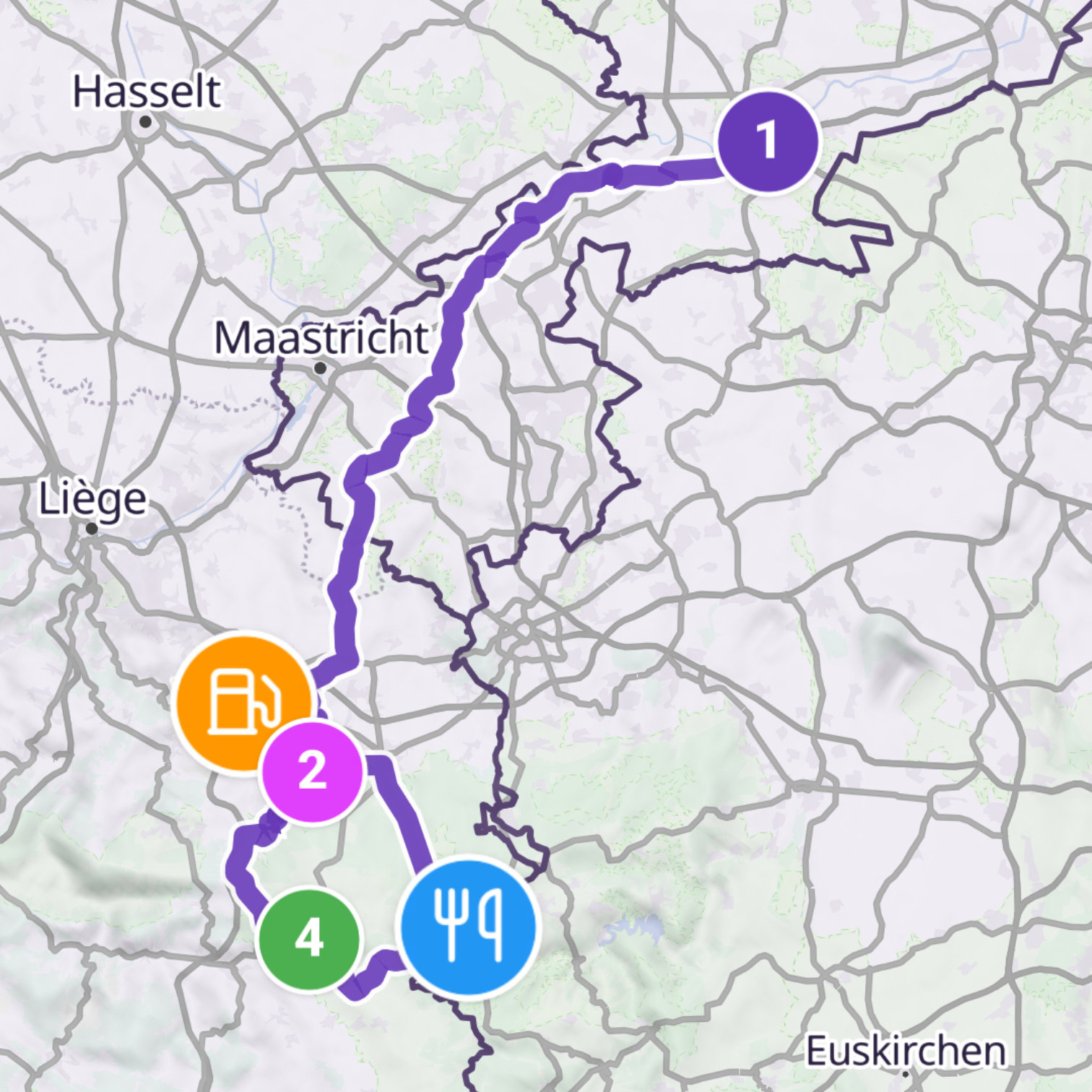 Map itinerary