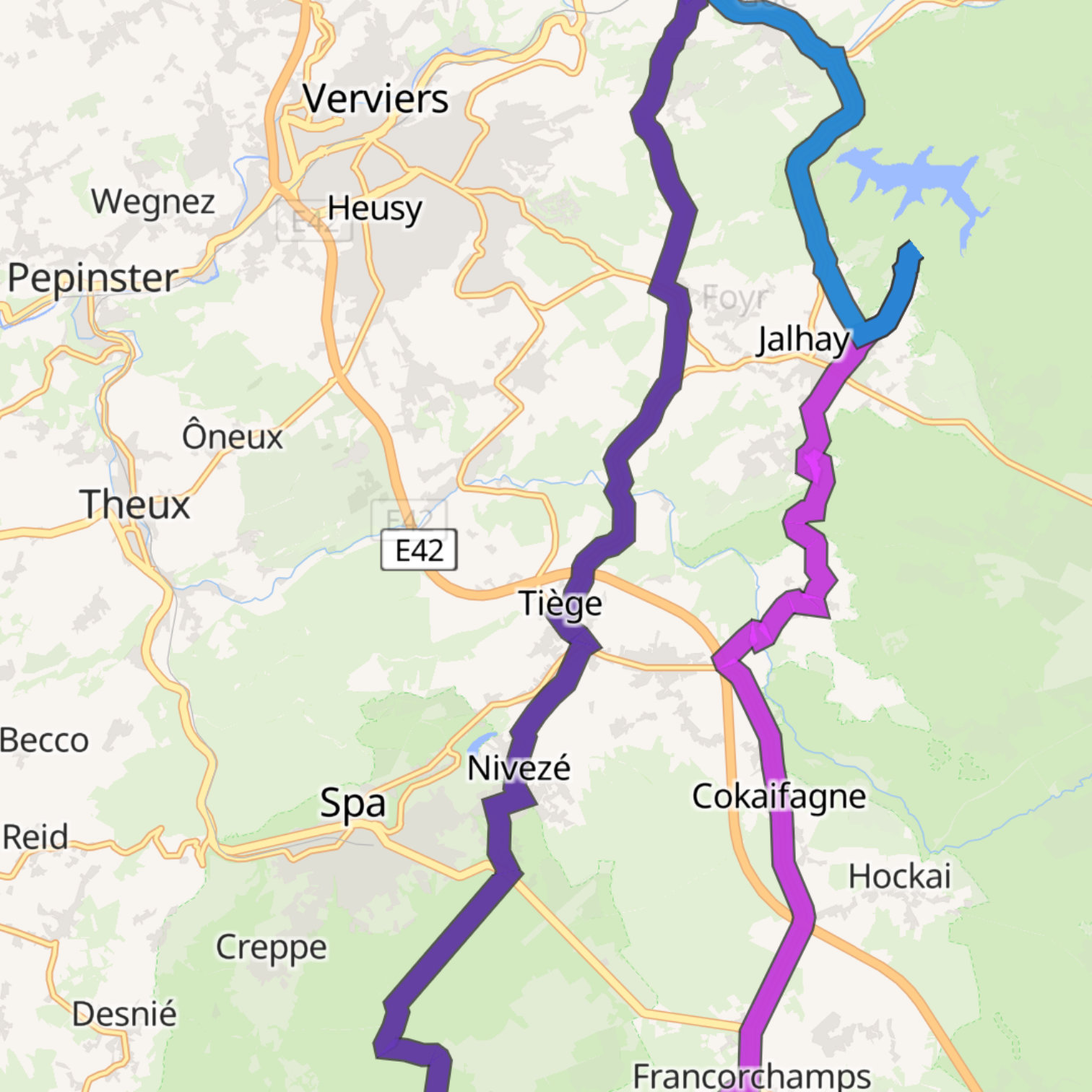 Map itinerary