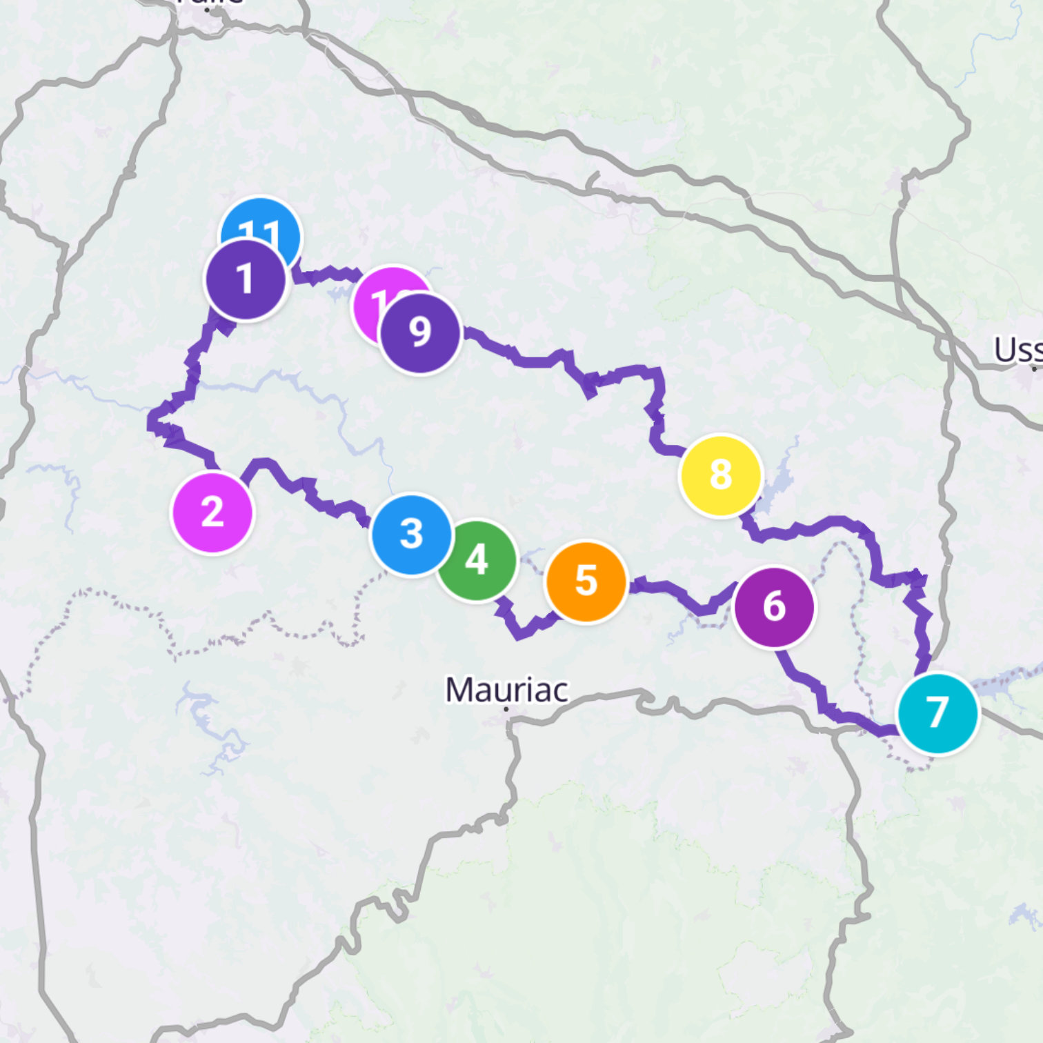 Map itinerary