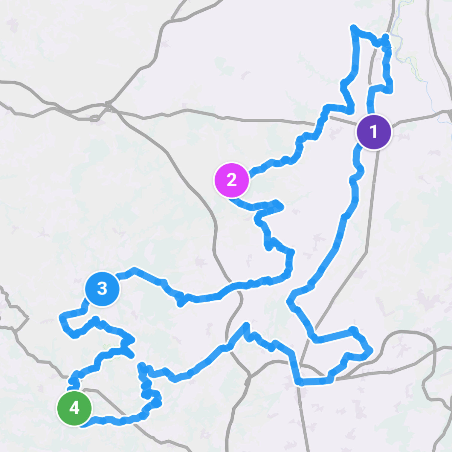 Map itinerary