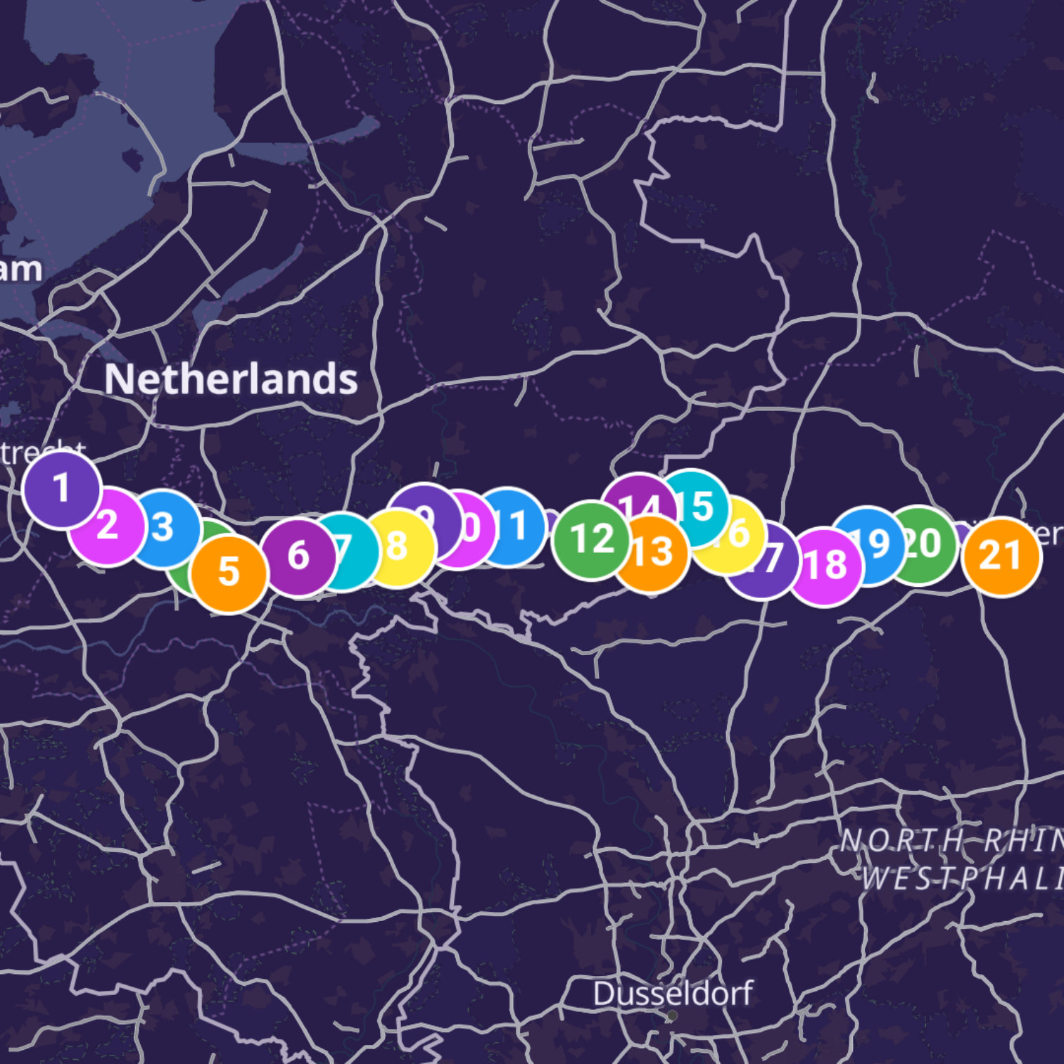 Map itinerary