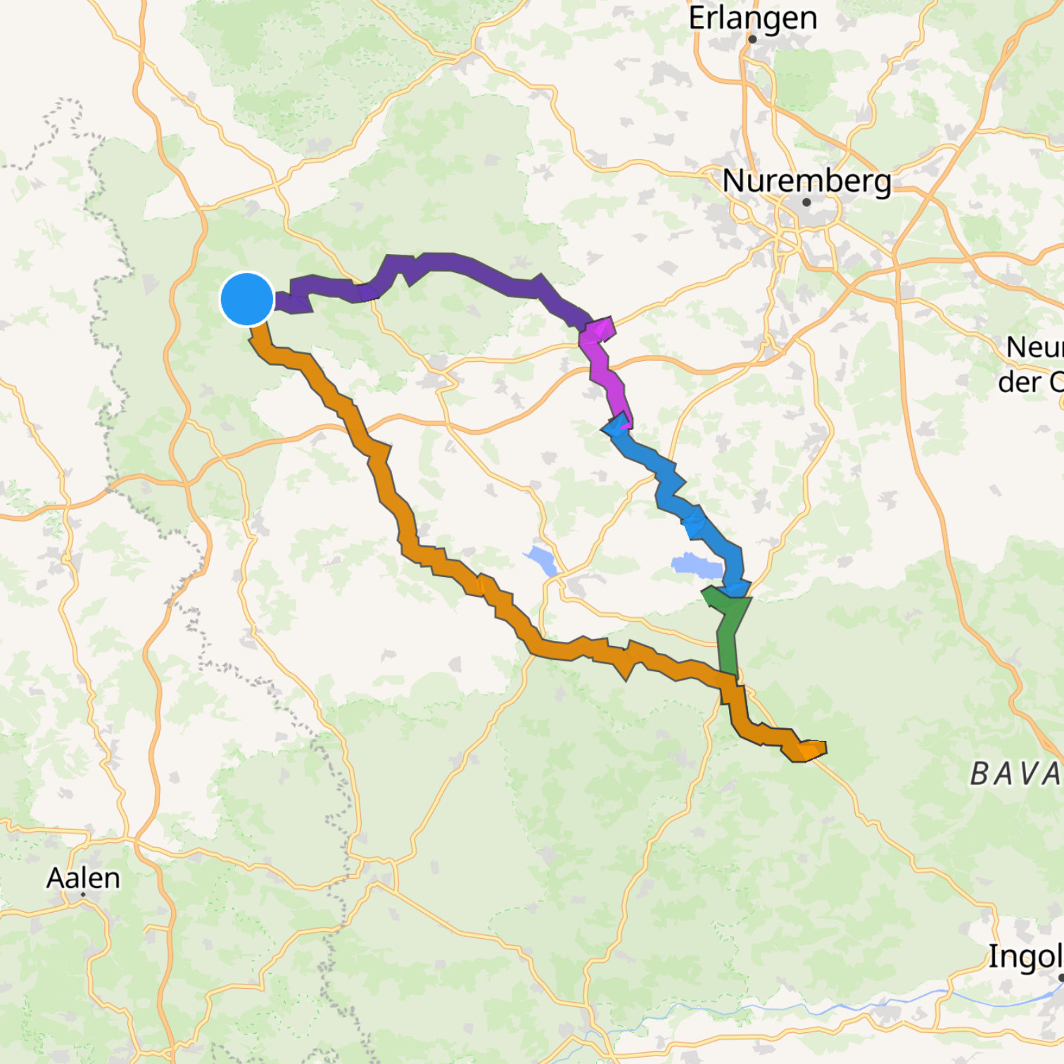 Map itinerary