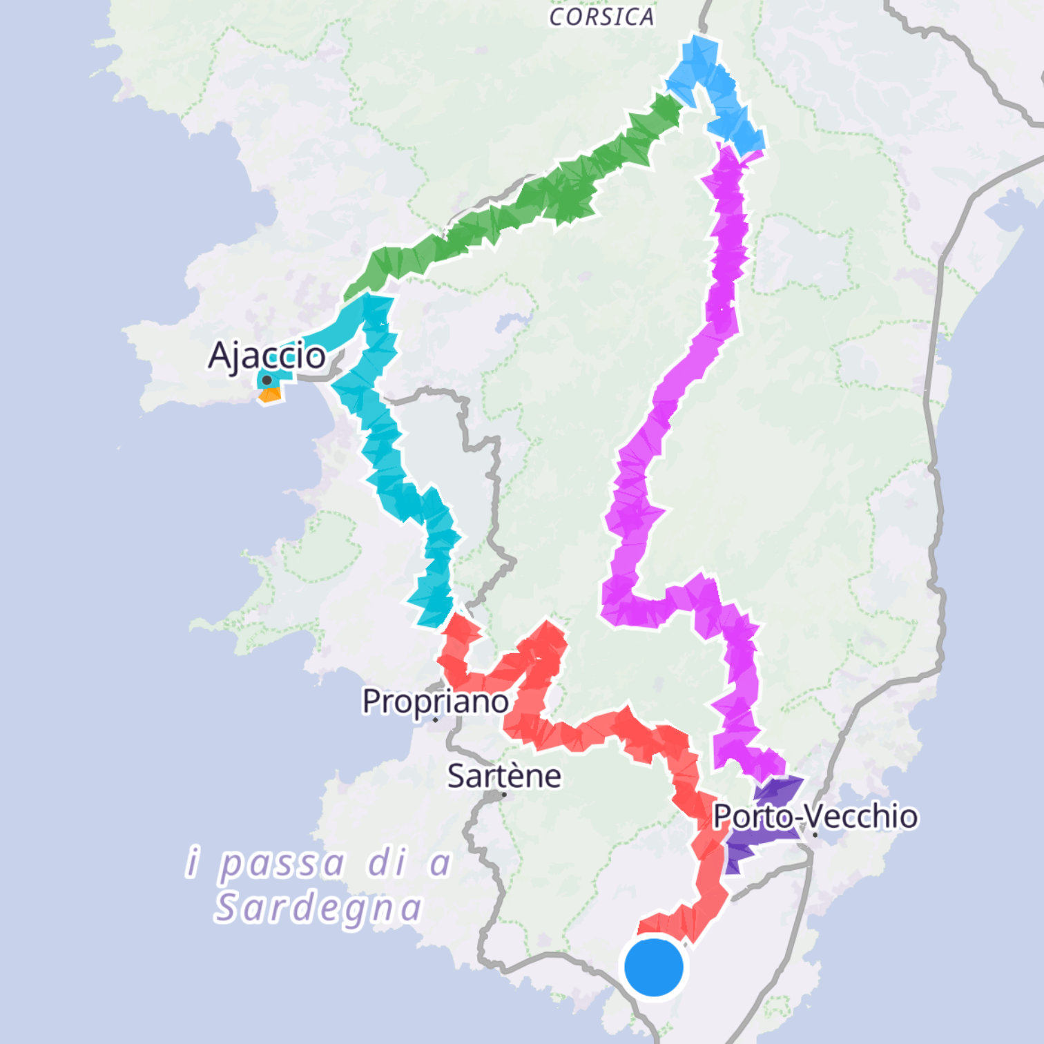 Map itinerary