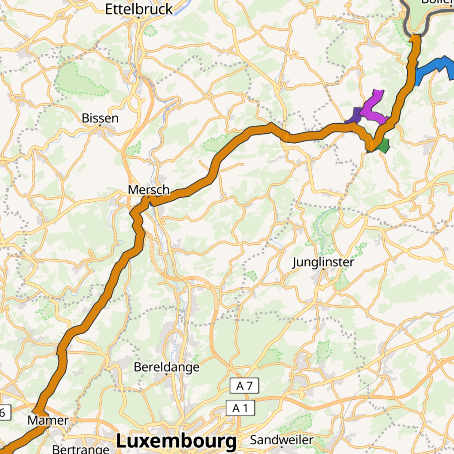Map itinerary