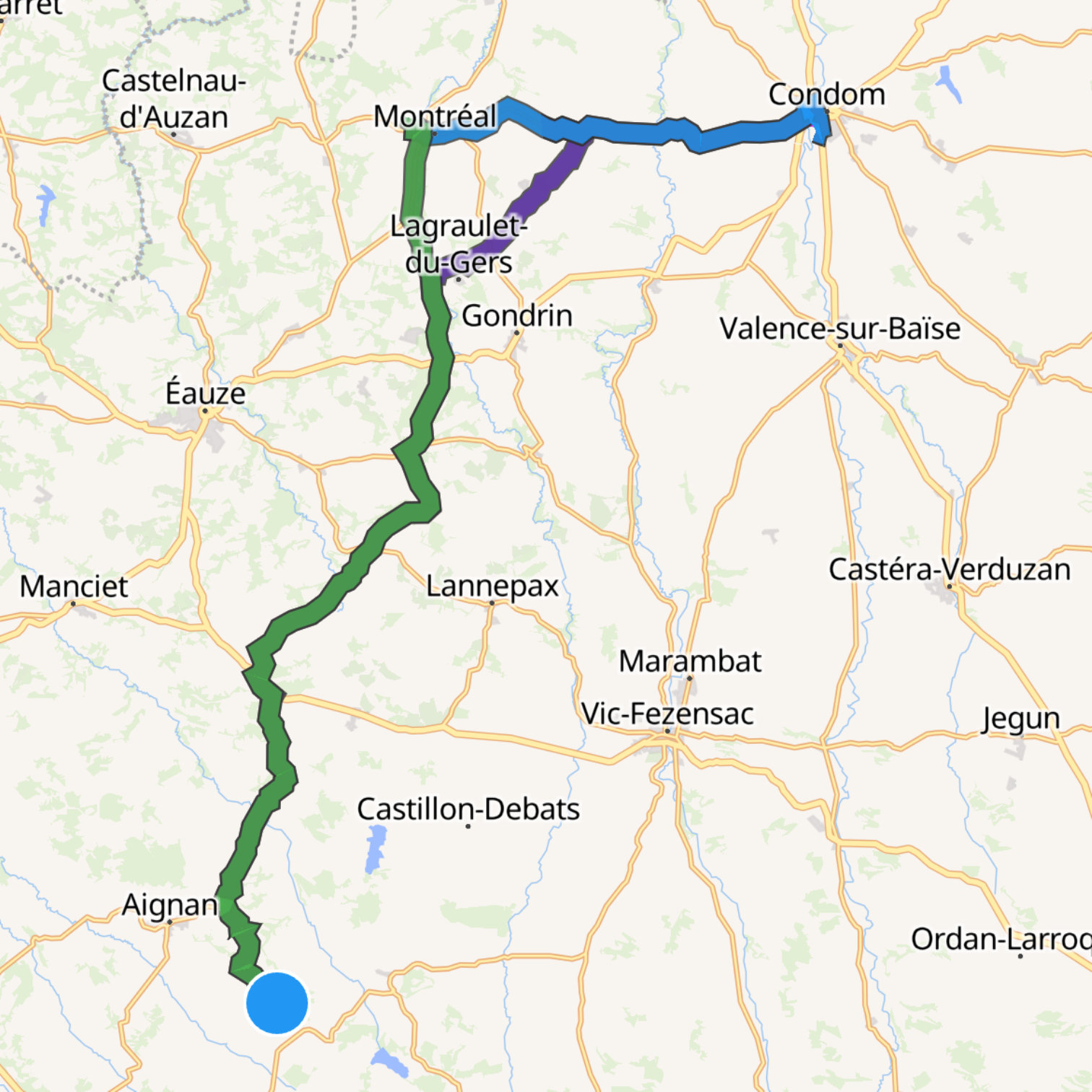 Map itinerary