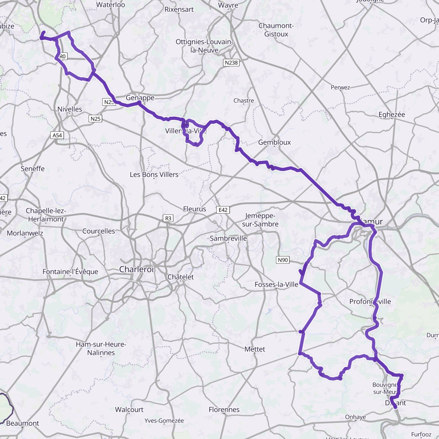 Map itinerary