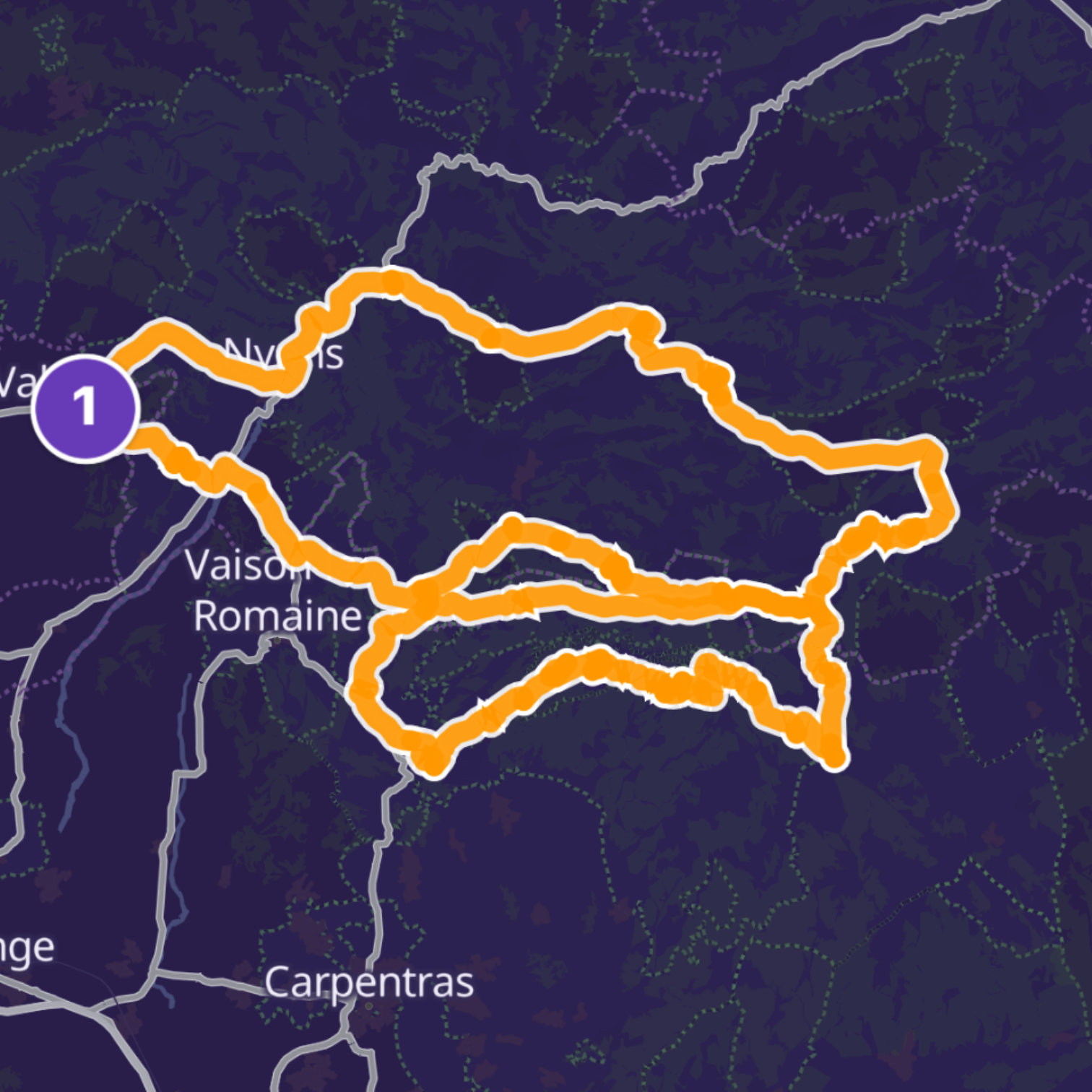 Map itinerary
