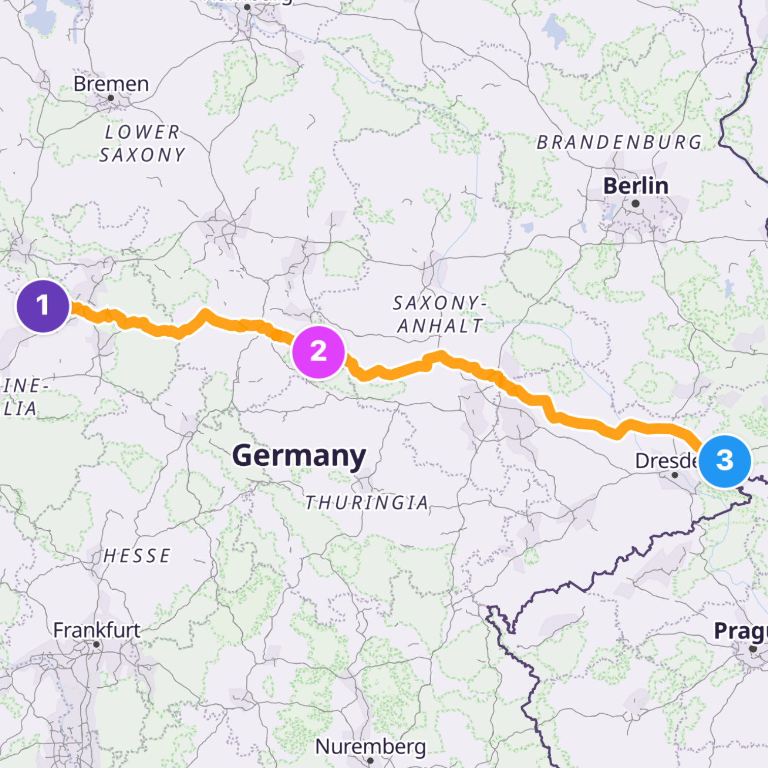 Map itinerary