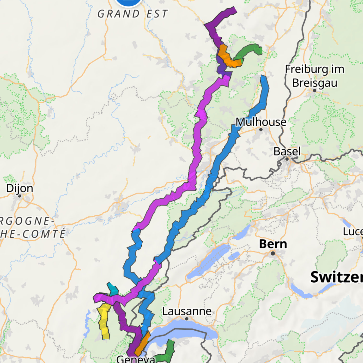 Map itinerary