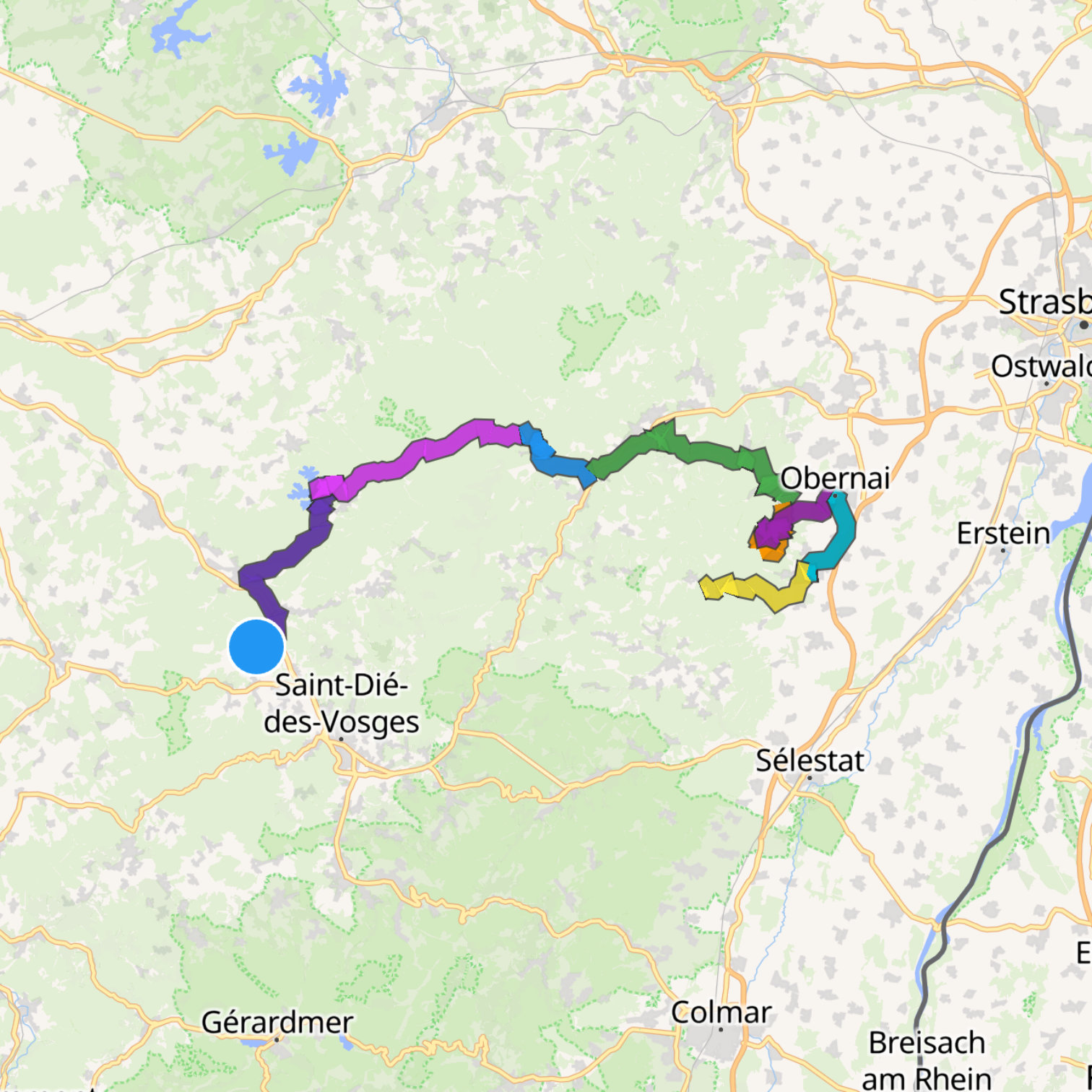 Map itinerary