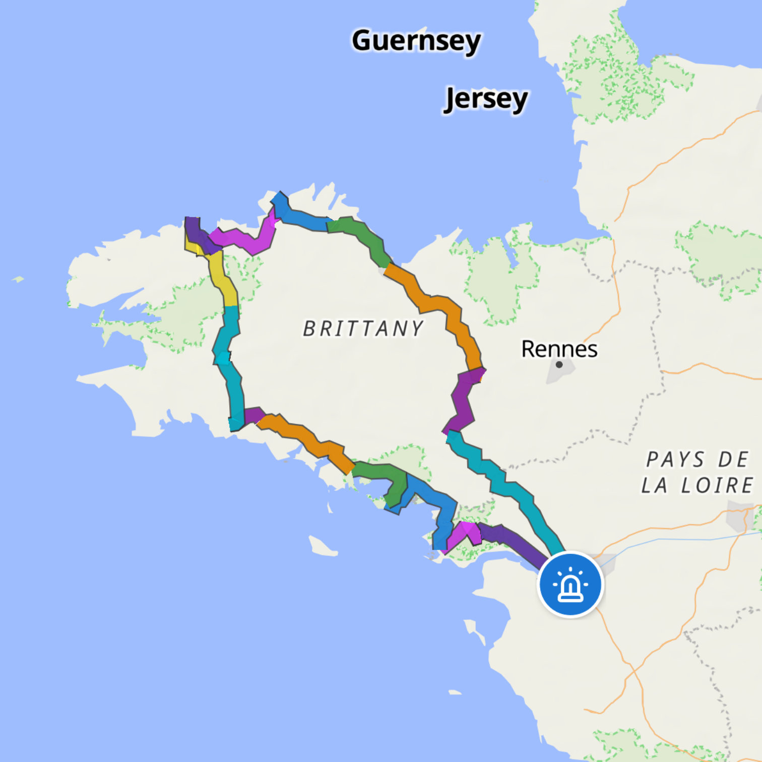 Map itinerary