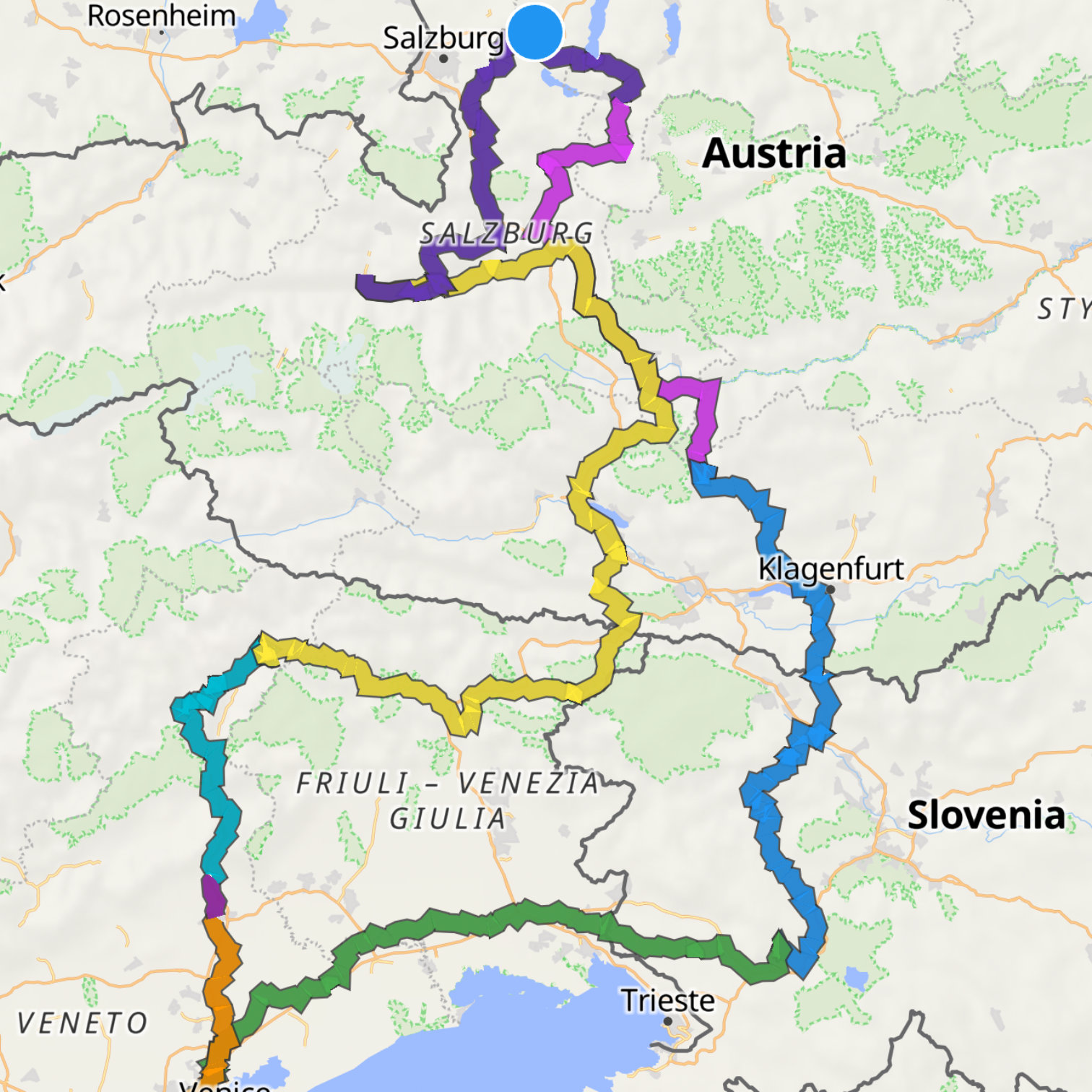 Map itinerary