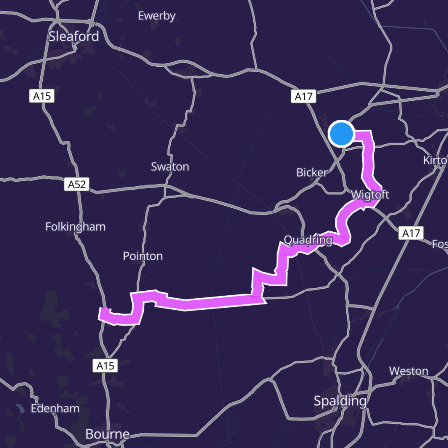 Map itinerary