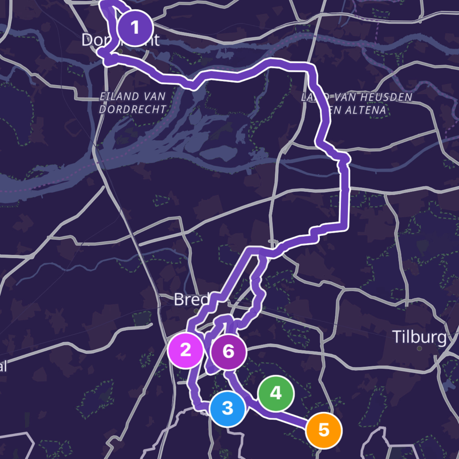 Map itinerary