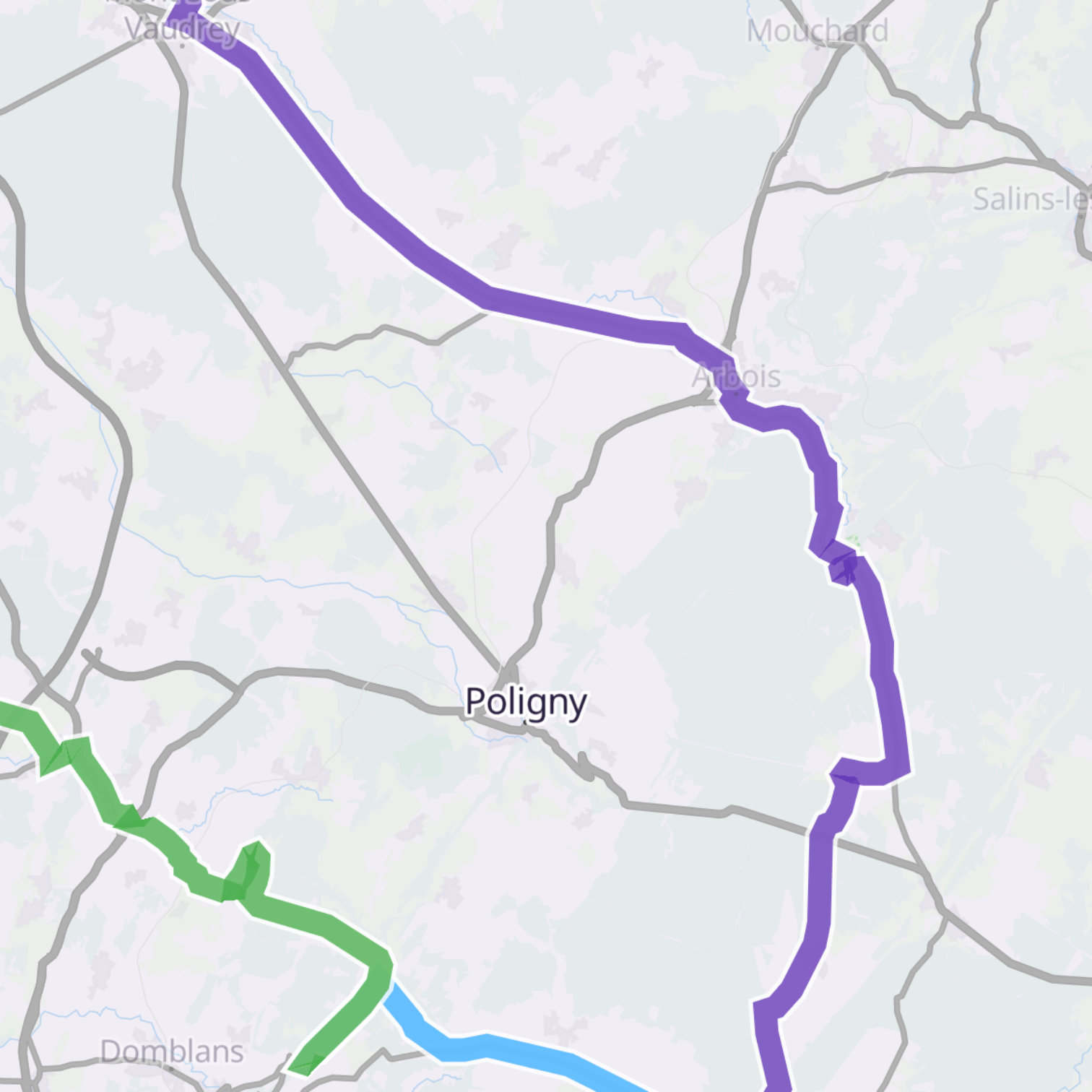 Map itinerary