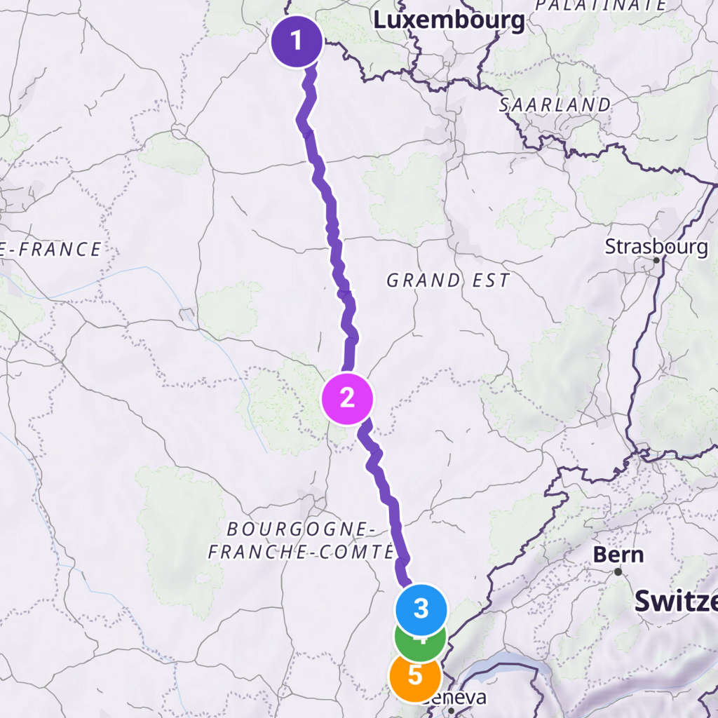 Map itinerary