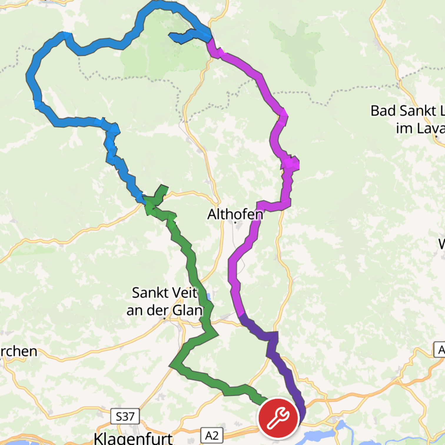 Map itinerary
