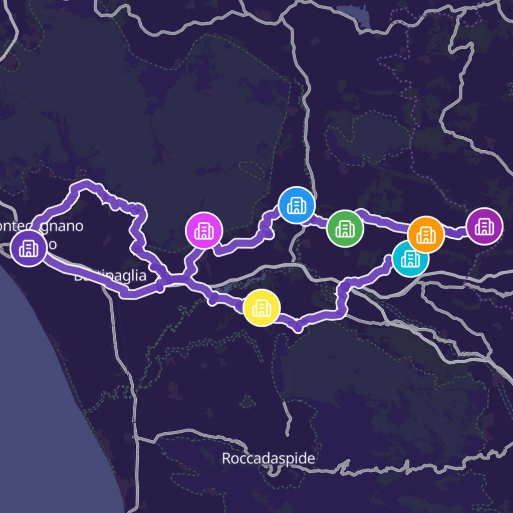 Map itinerary