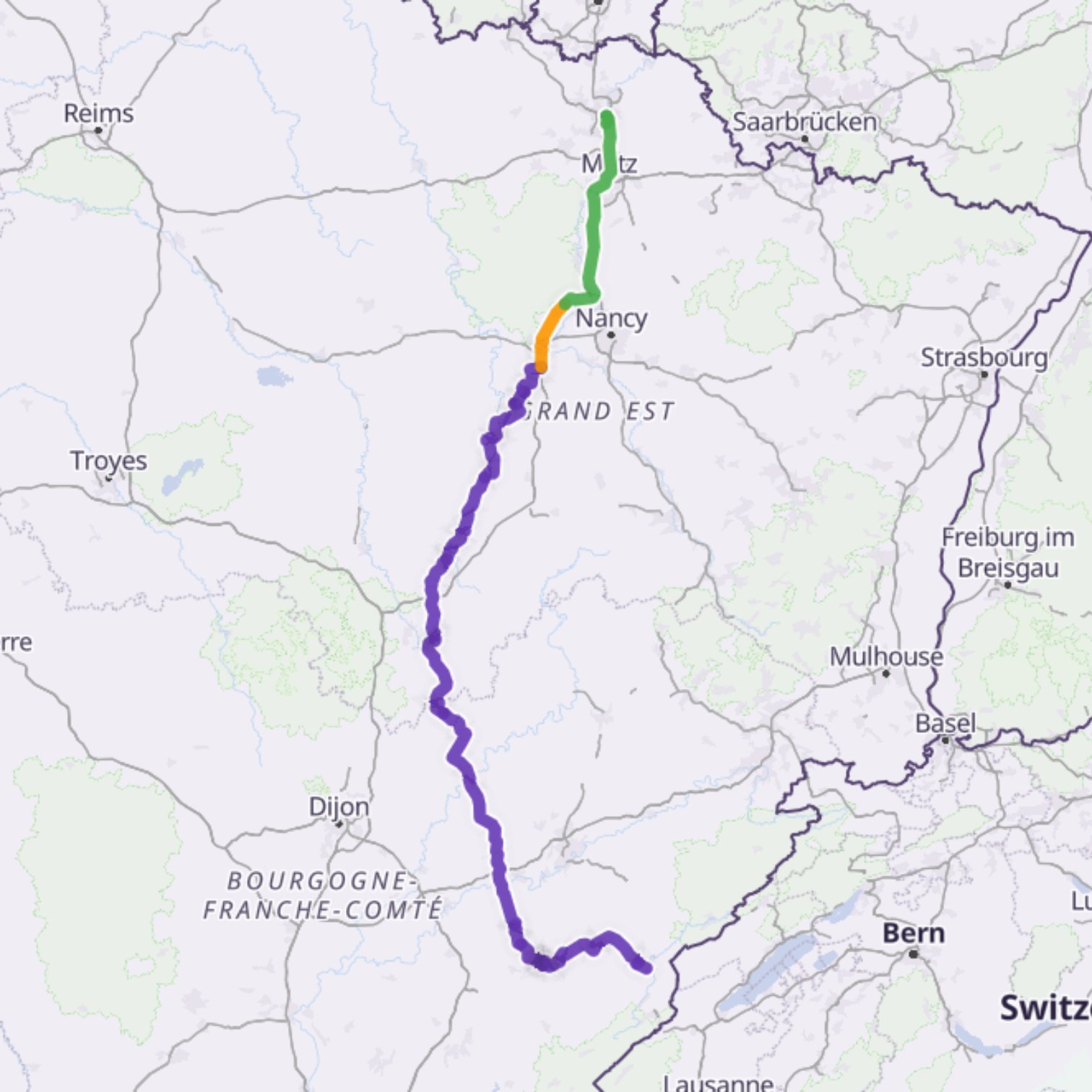 Map itinerary
