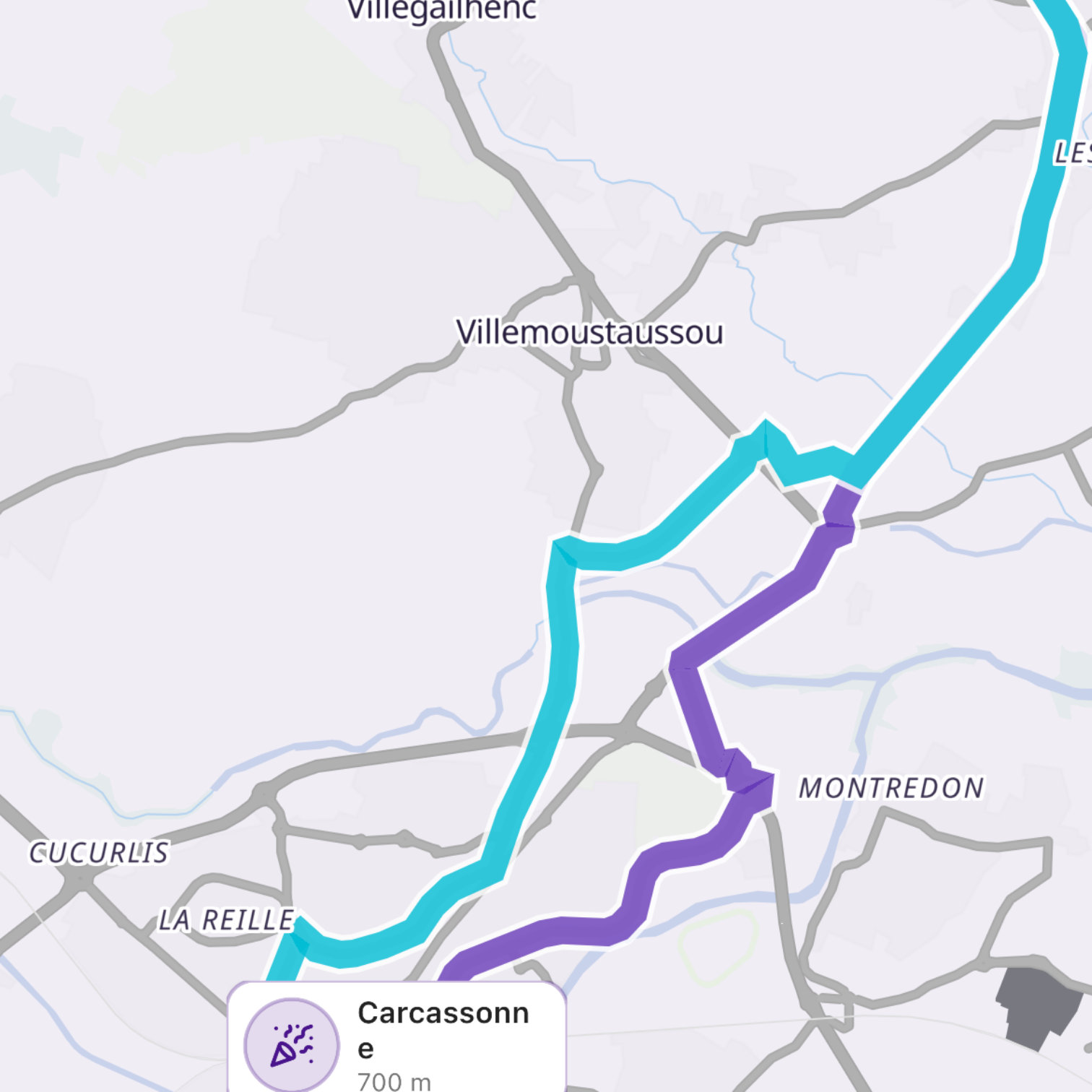 Map itinerary