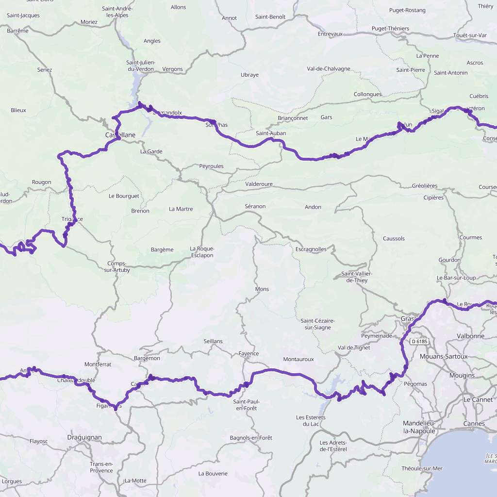 Map itinerary