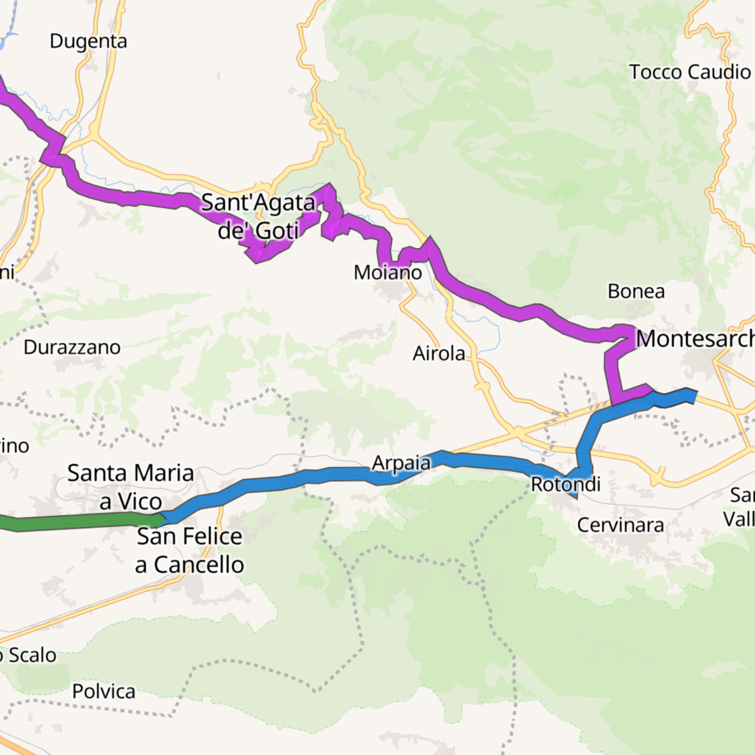 Map itinerary