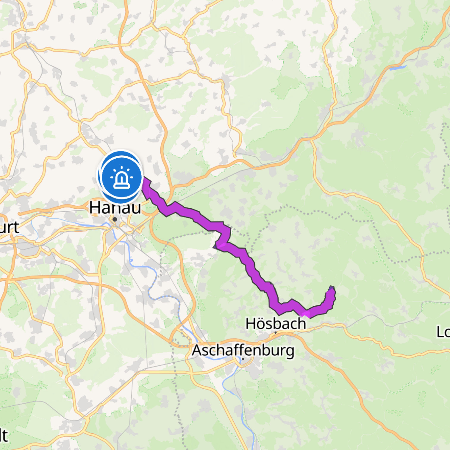 Map itinerary