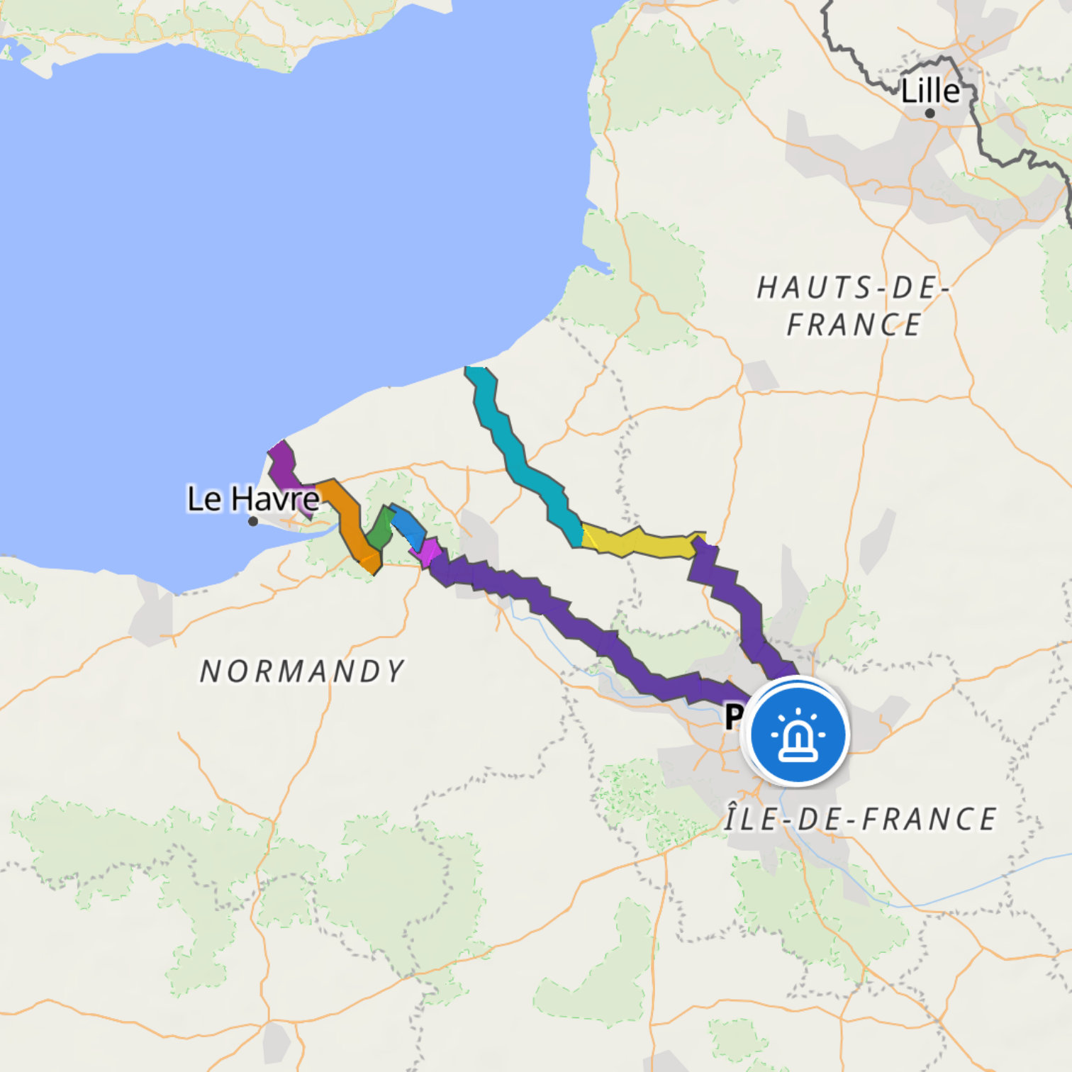 Map itinerary